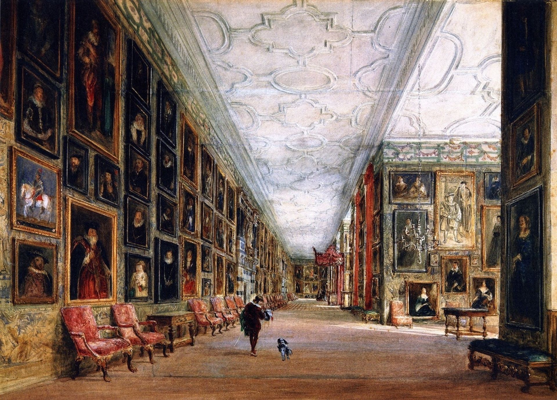The Long Gallery, Hardwick Hall, Derbyshire by David Cox