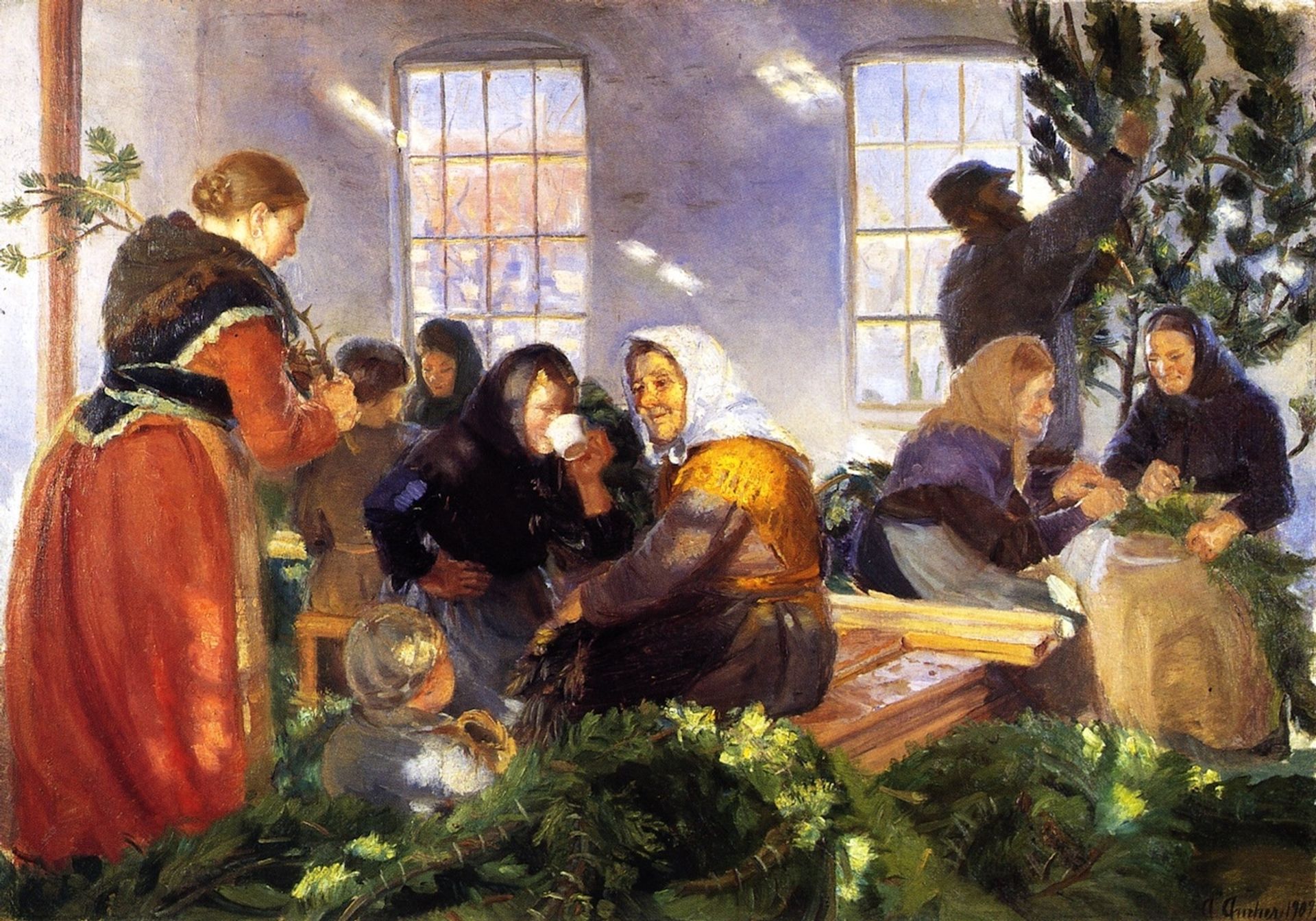 Before the Royal Visit by Anna Ancher