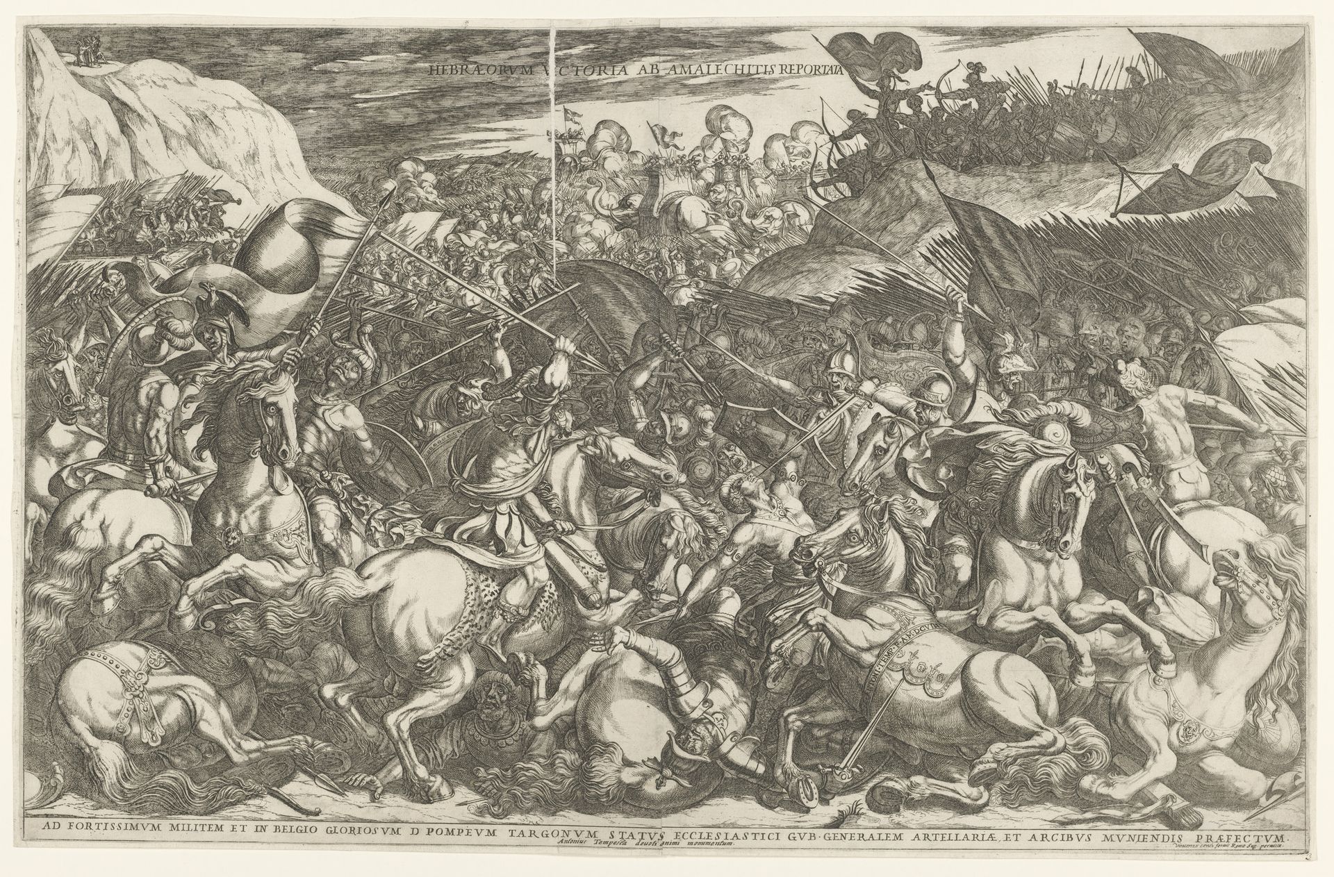 Strijd tussen de Israëlieten en de Amalekieten by Antonio Tempesta