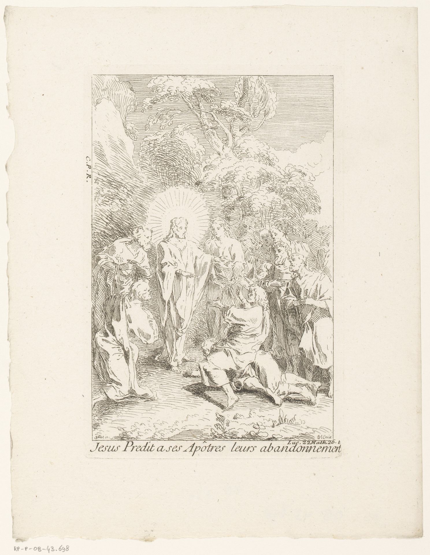 Christus voorspelt zijn lijden by Gabriel Huquier