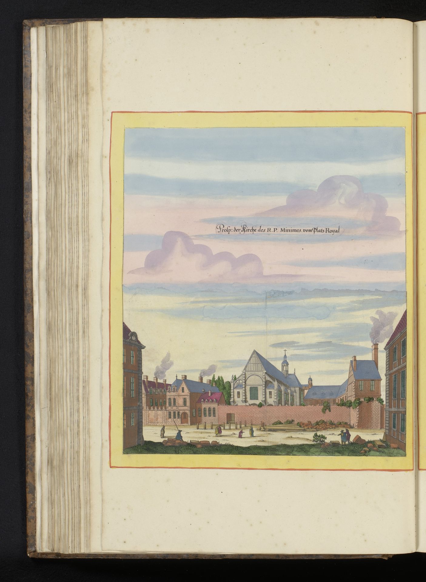 Gezicht op het klooster en de kerk van de Orde van de Miniemen te Parijs by Matthäus (II) Merian