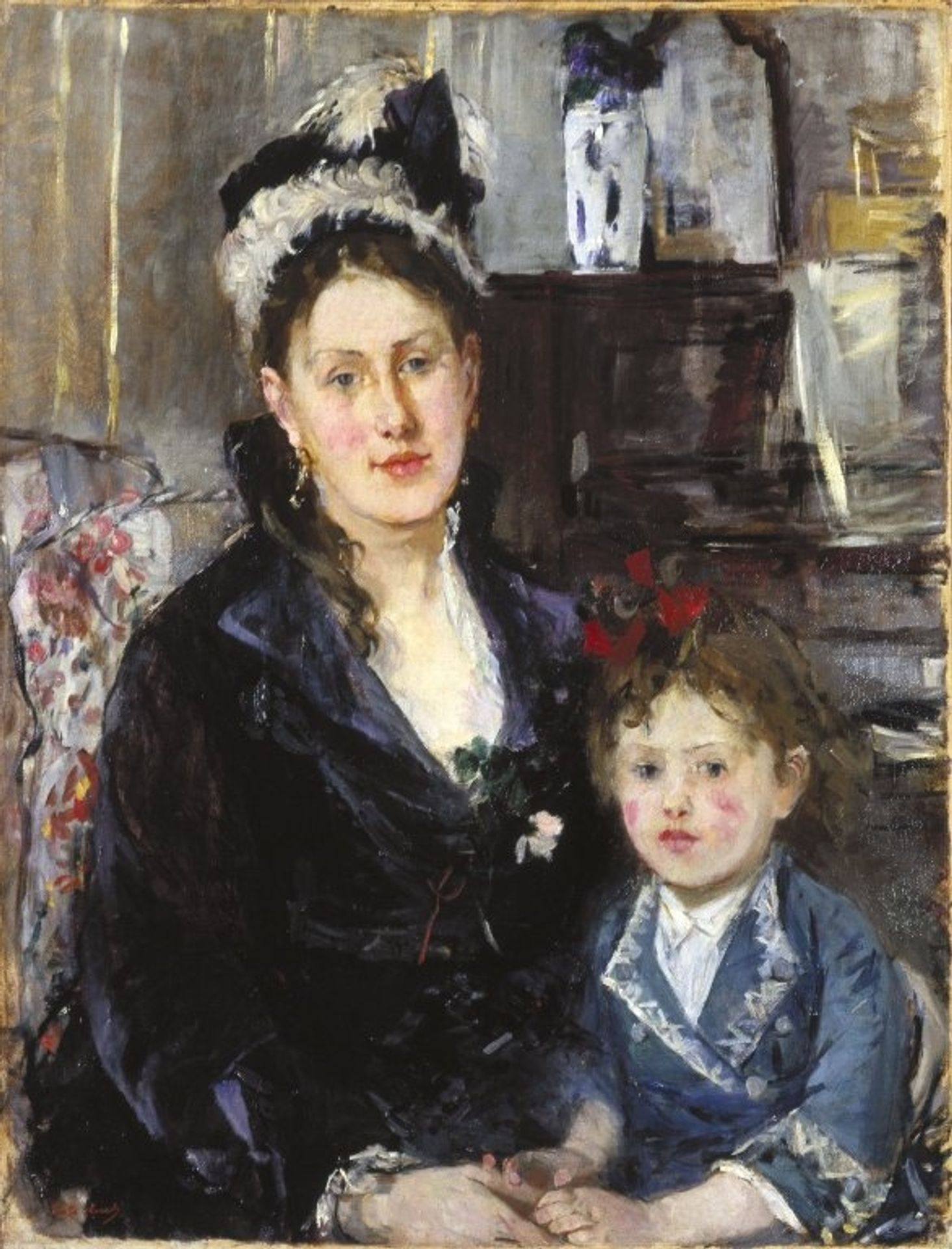 Mme Boursier and Her Daughter by Berthe Morisot