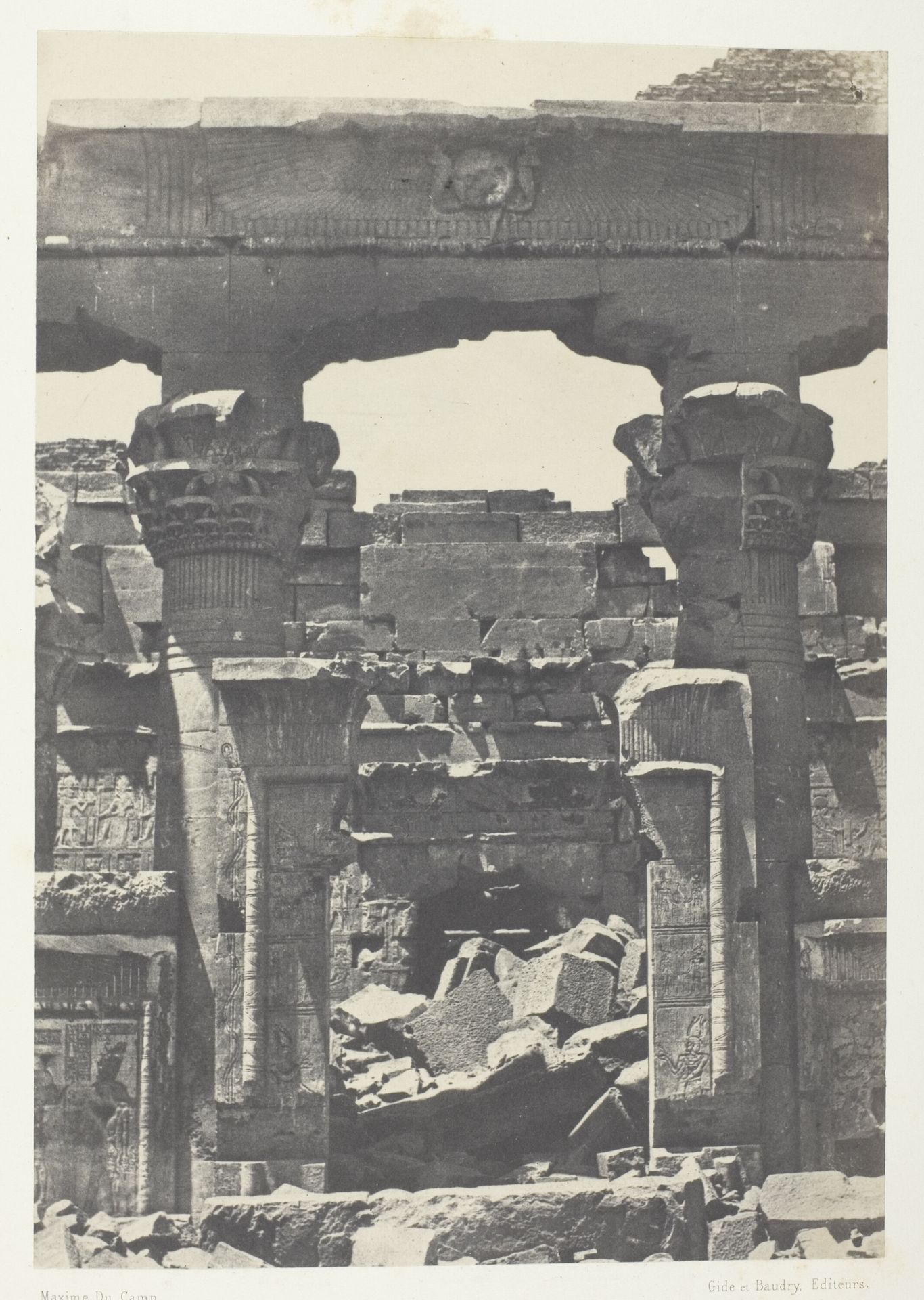 Kalabscheh, Porte du Pronaos; Nubie by Maxime Du Camp