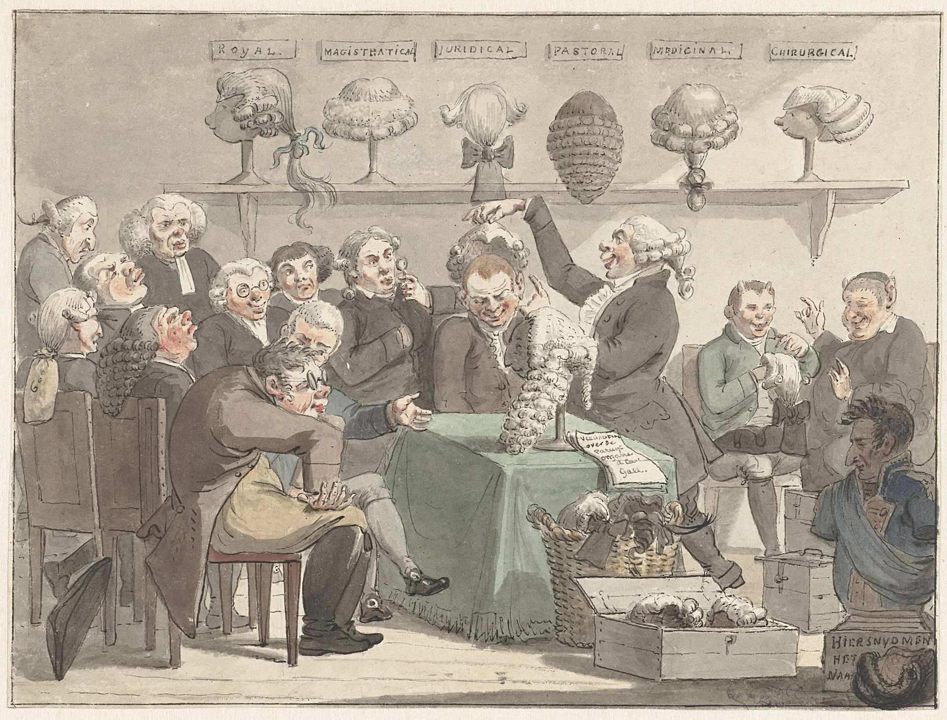 Mannen die pruiken passen by Jacob Smies