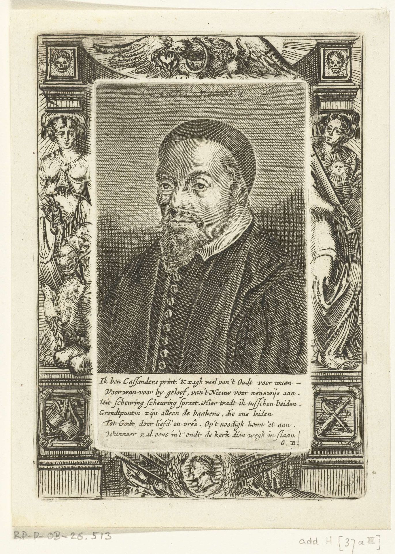Portret van Georg Cassander by Hendrik Bary