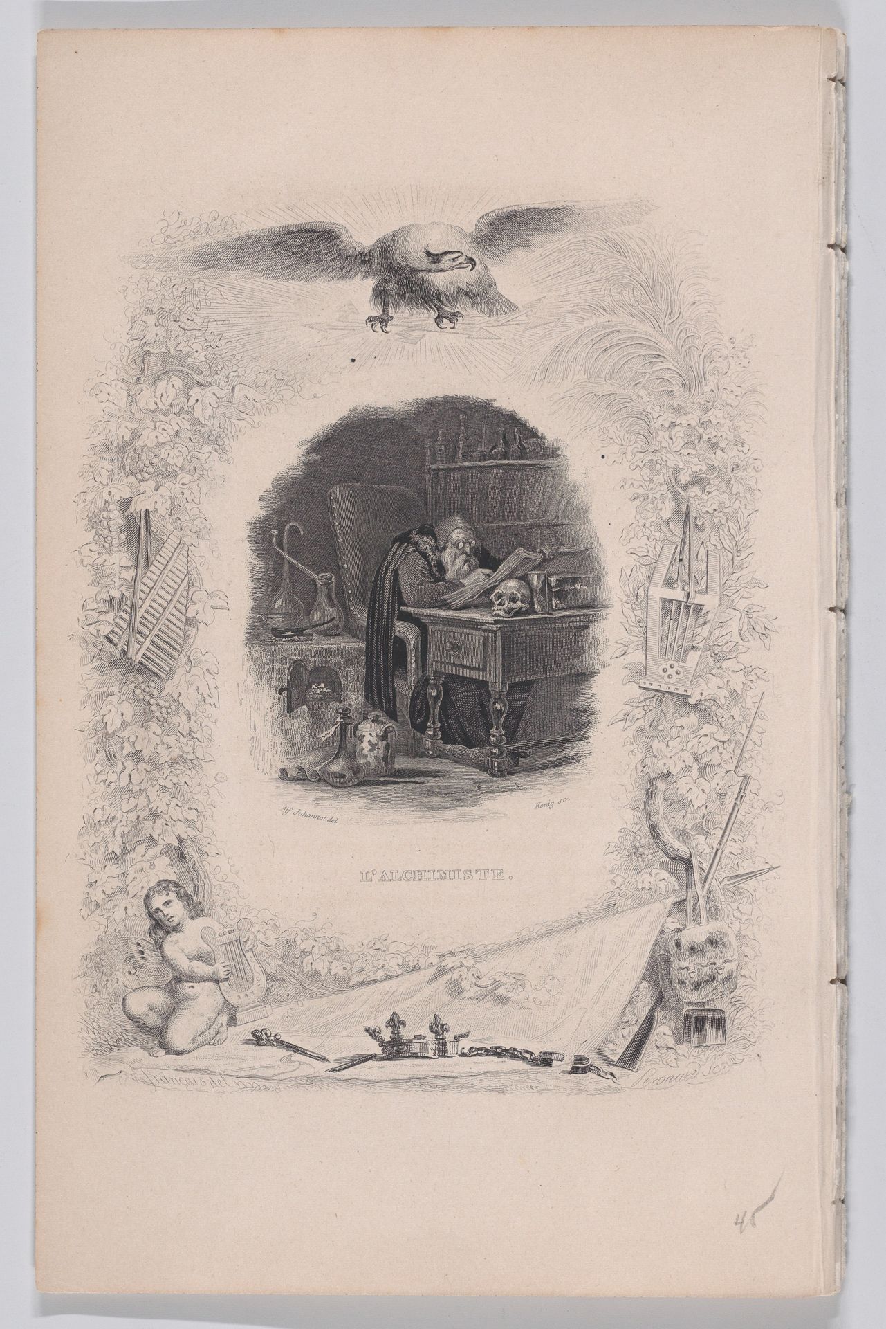 "The Alchemist" from The Songs of Béranger by Alfred Johannot