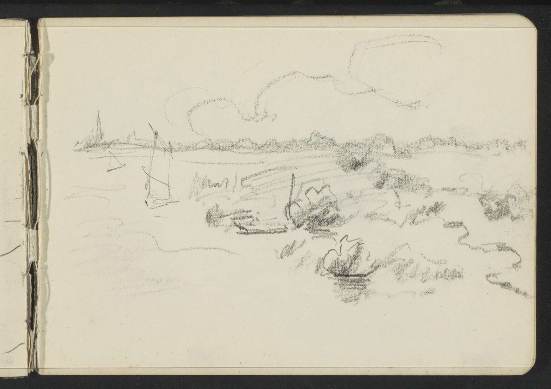 Boten voor een kust by Johanna van de Kamer