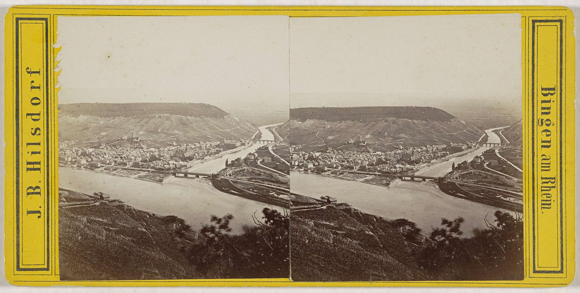 Gezicht op Bingen aan de Rijn, Duitsland by Jacob Hilsdorf