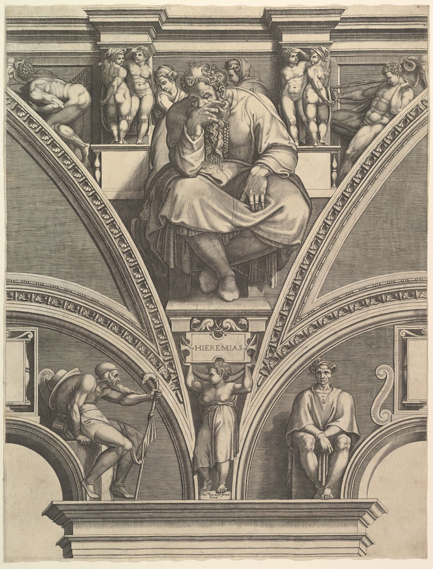 The Prophet Jeremiah, from "Prophets and Sibyls in the Sistine Chapel" by Giorgio Ghisi