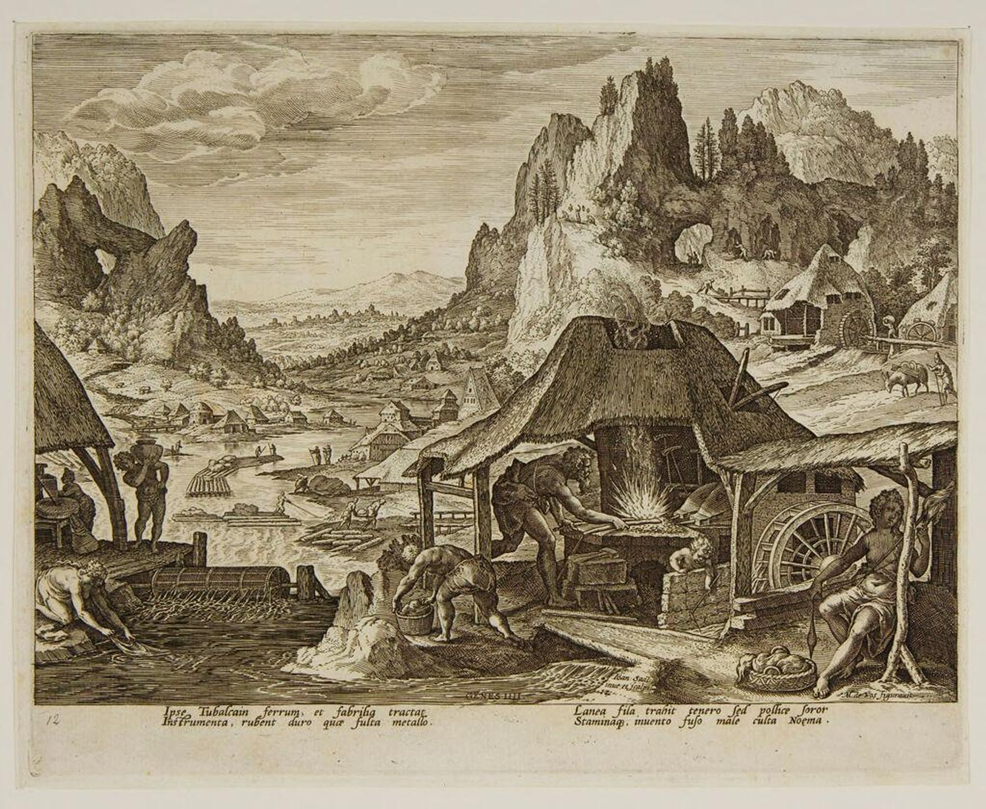 Tubalcain by Johann Sadeler I