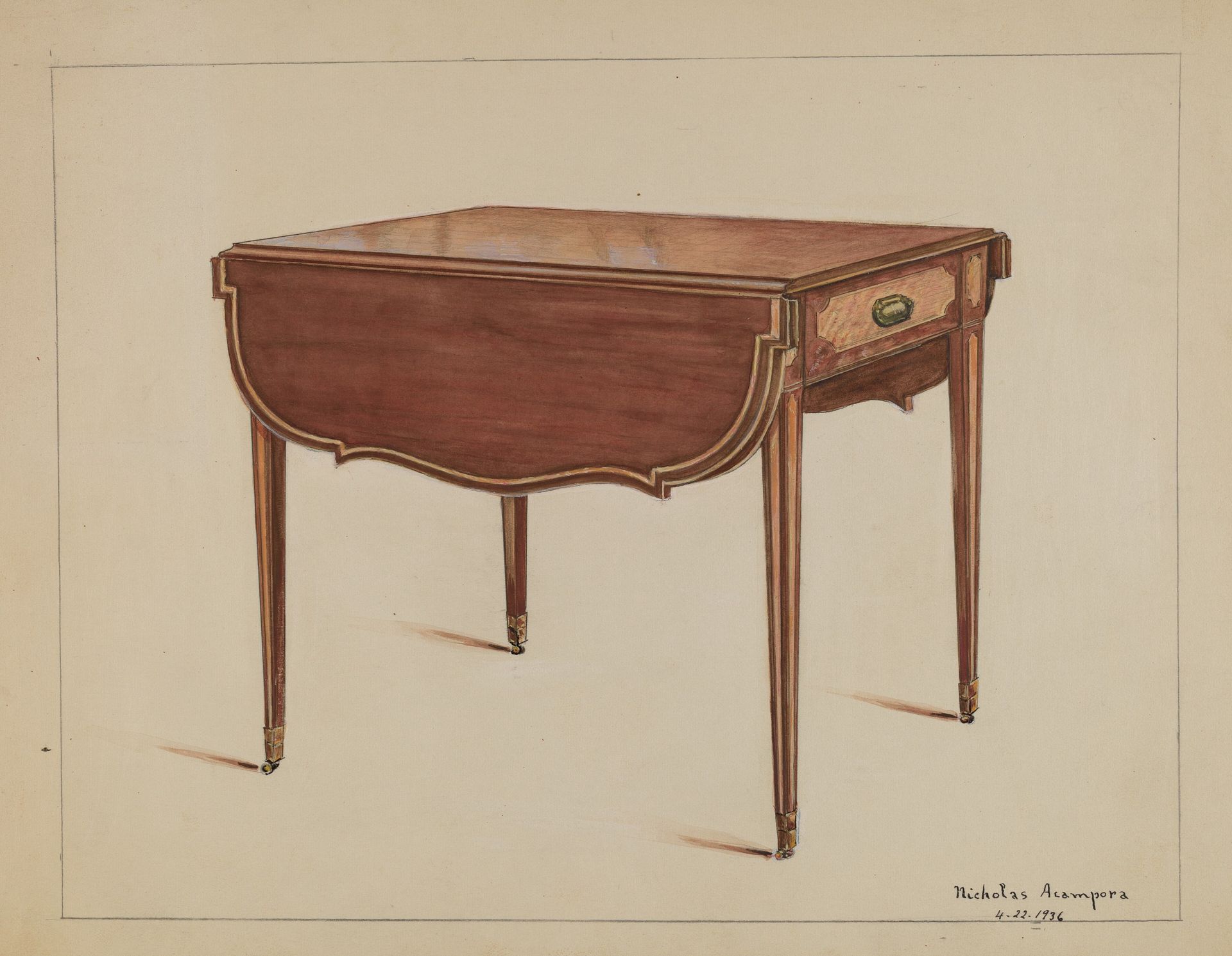 Table (Drop-leaf) by Nicholas Acampora