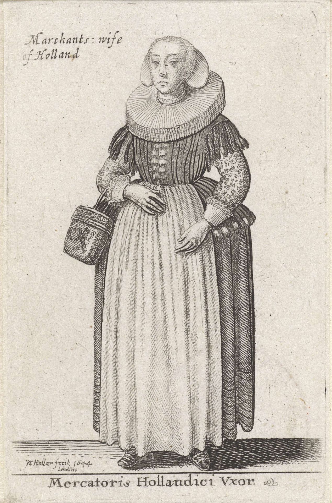 Mercatoris Hollandici Vxor / Merchants wife of Holland by Wenceslaus Hollar