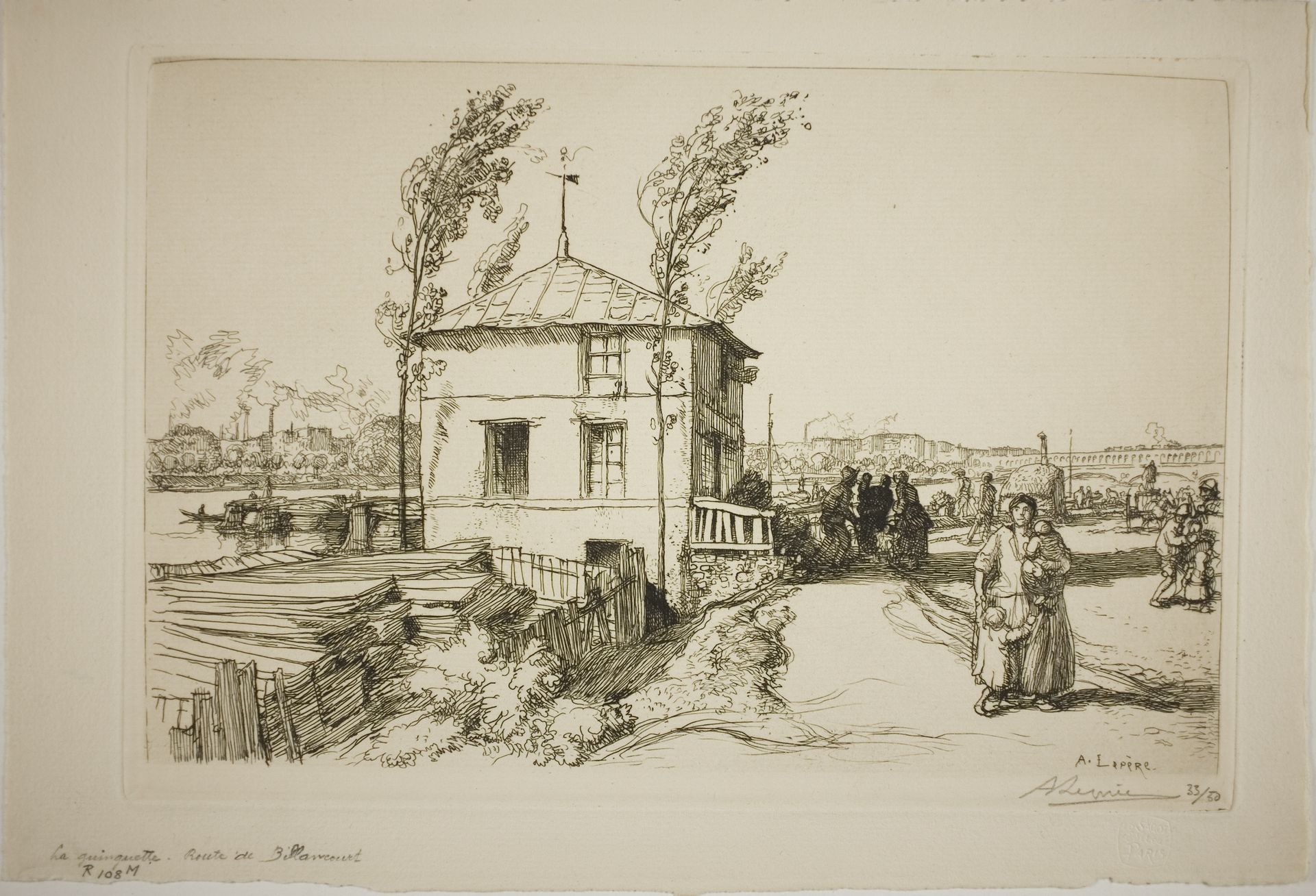Tavern on the Way to Billancourt by Auguste-Louis Lepère