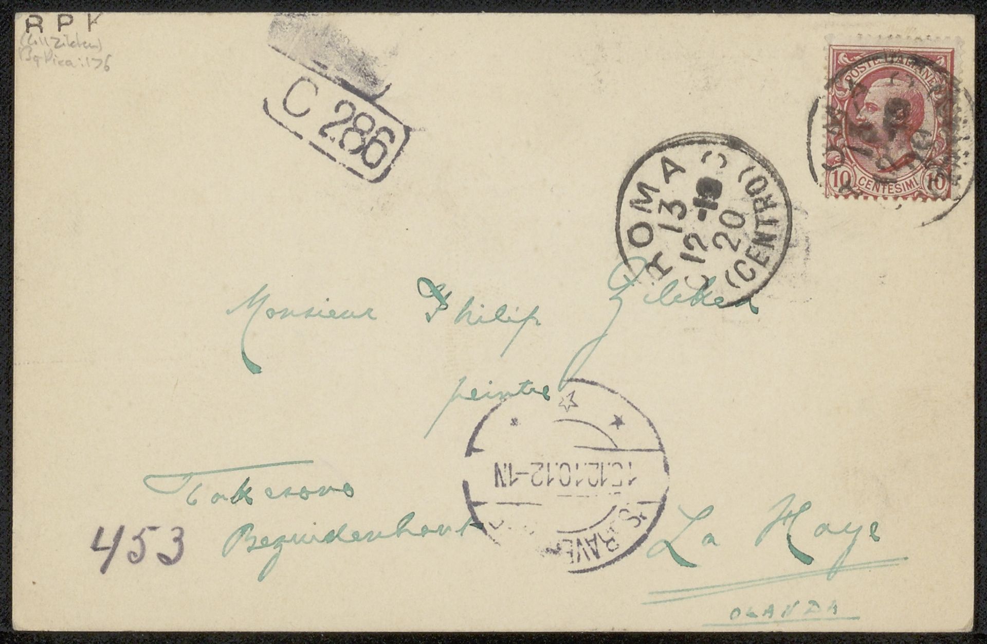 Brief aan Philip Zilcken by Vittorio Pica