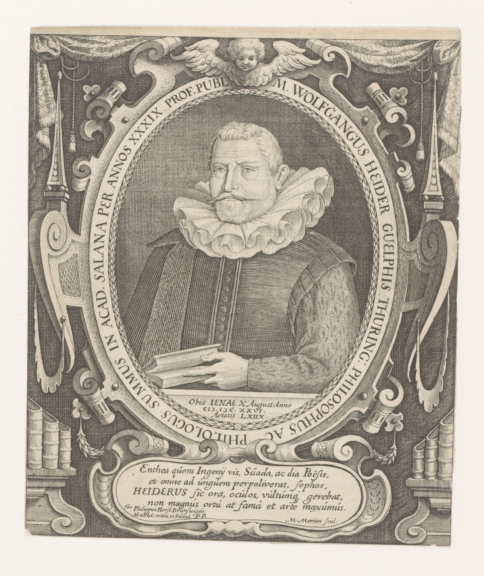 Portret van Wolfgang Heider by Matthäus (I) Merian