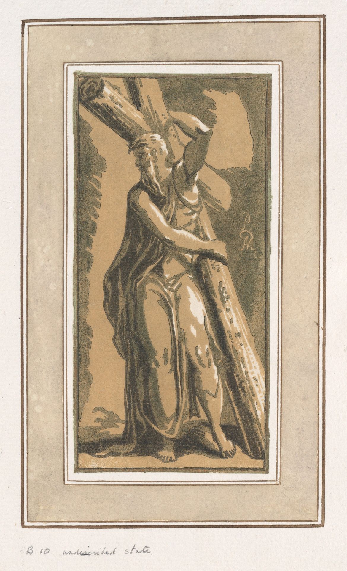 St. Andrew, Facing Forward, Head Turned to Left by Anton Maria Zanetti the Elder