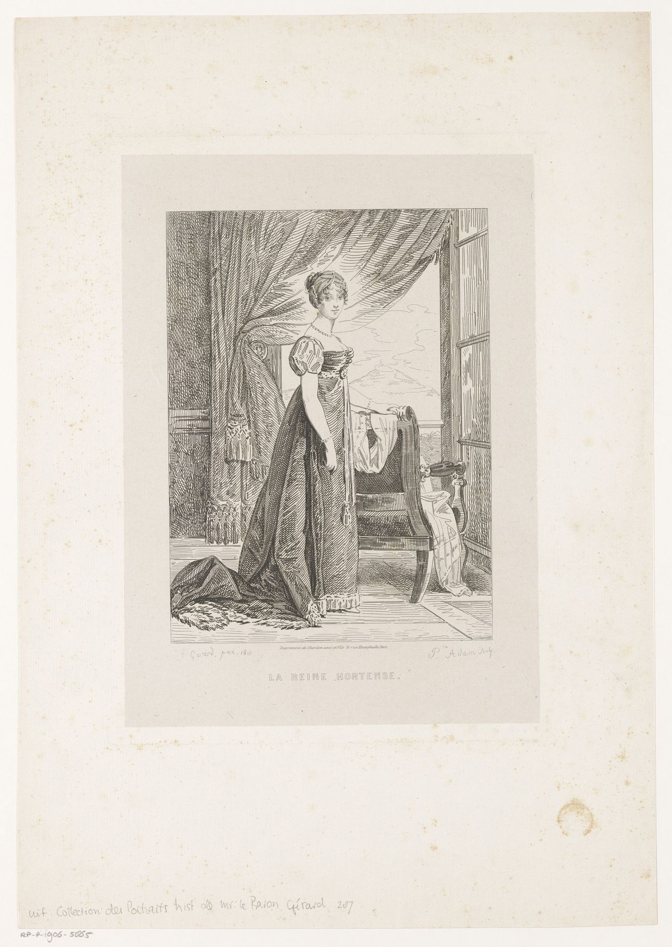 Portret van koningin Hortense de Beauharnais by Pierre Michel Adam