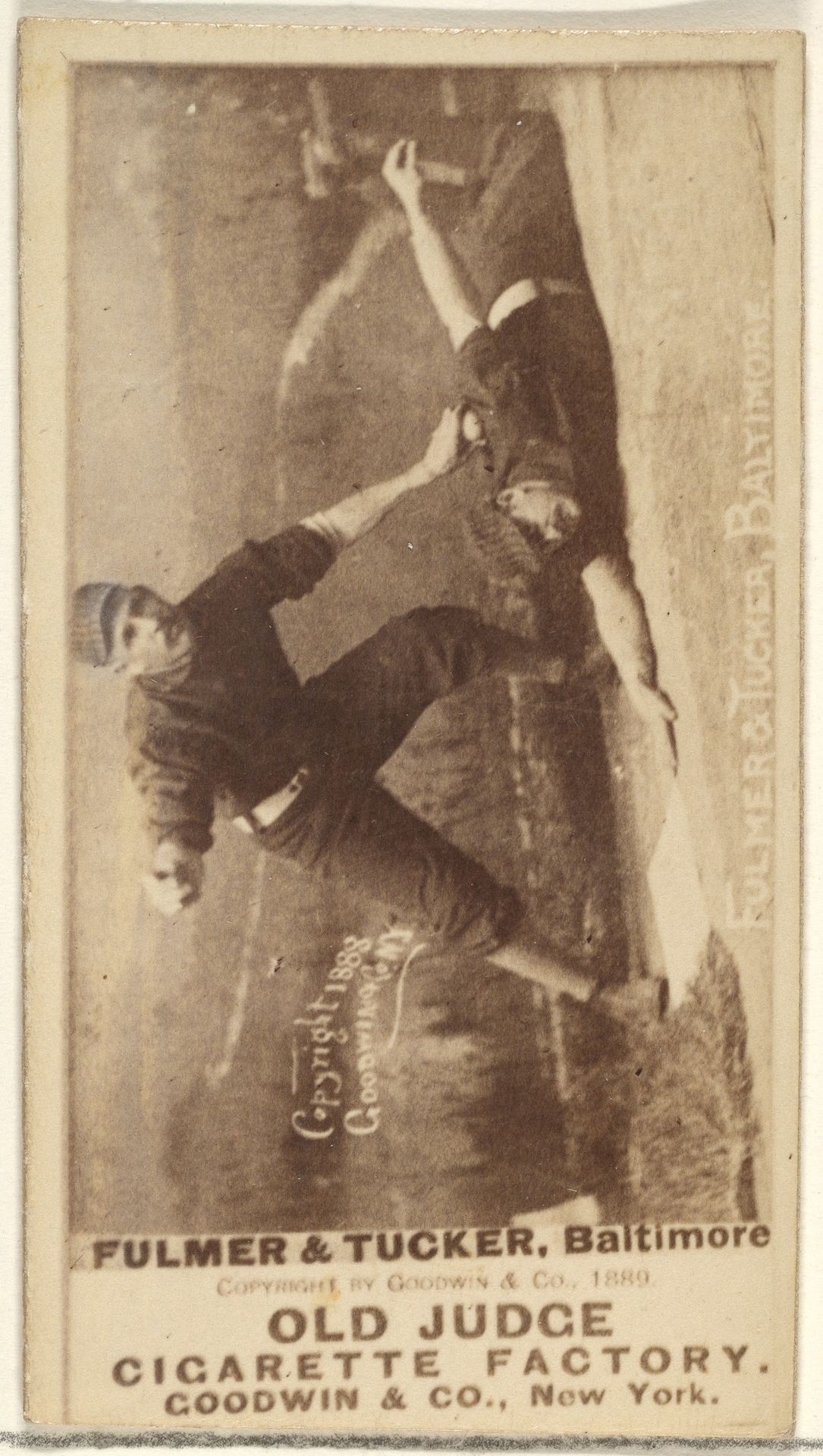 Fullmer and Tucker, Baltimore Orioles, from the Old Judge series (N172) for Old Judge Cigarettes by Goodwin & Company
