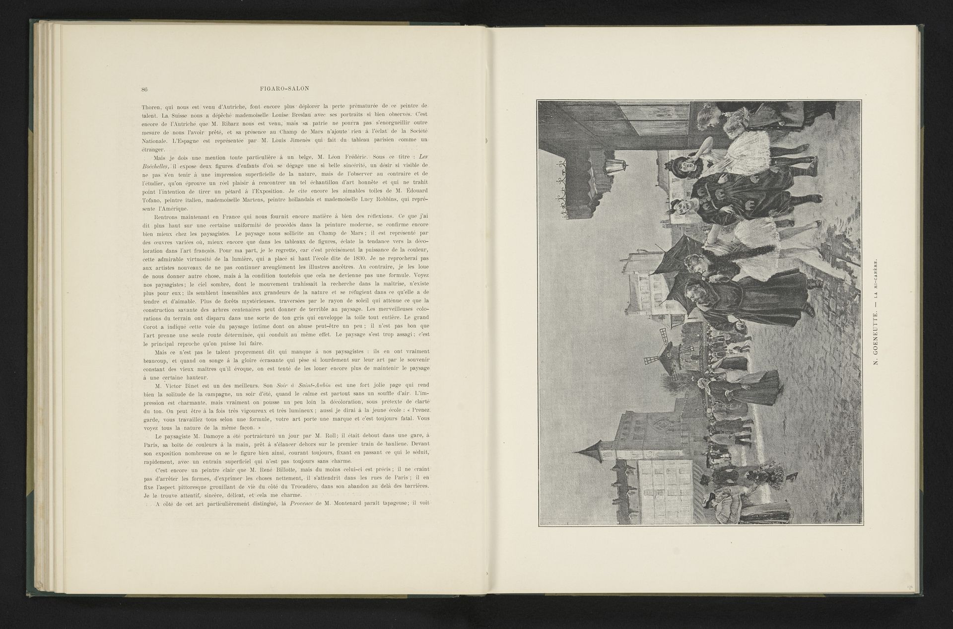 Reproductie van een schilderij van plein tijdens Mi-Carême festival door Norbert Goeneutte by Anonymous