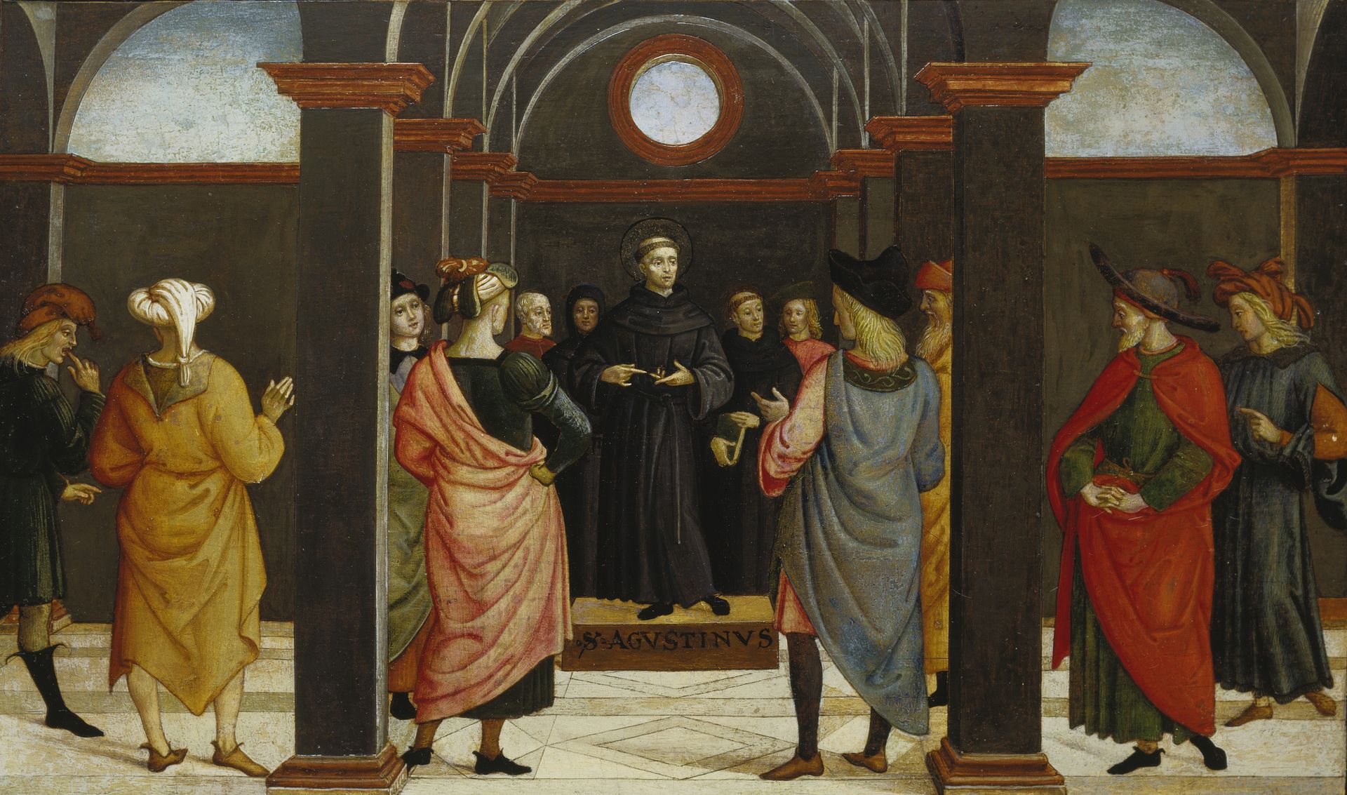 Saint Augustine disputing with the heretic Fortunatus by Anonymous