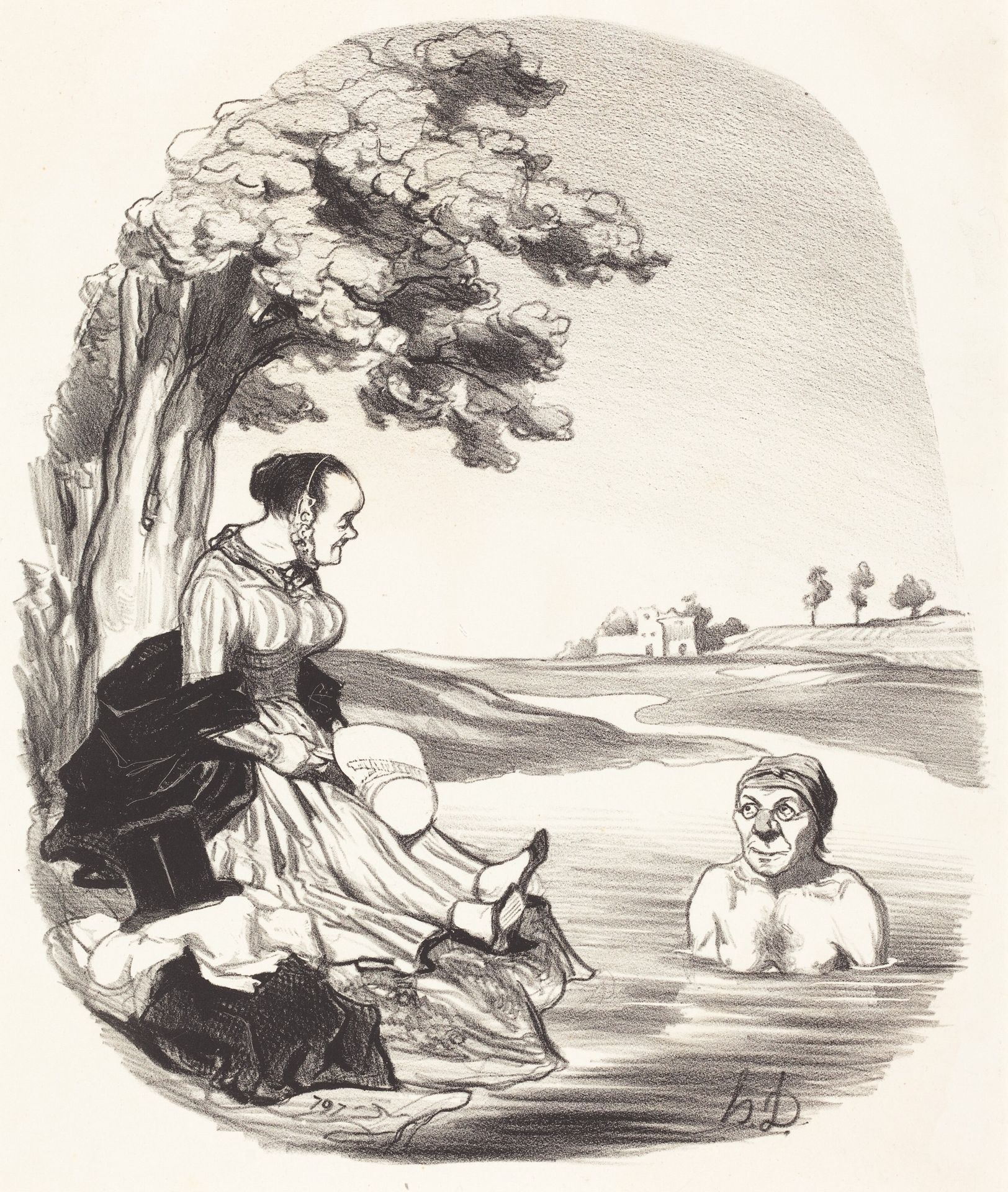 L'Eau est délicieuse... je t'assure... by Honoré Daumier