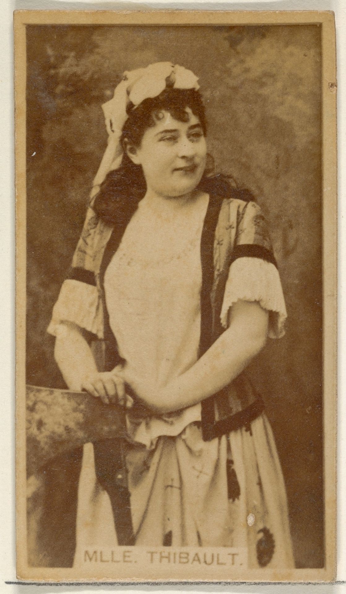 Mlle. Thibault, from the Actors and Actresses series (N45, Type 8) for Virginia Brights Cigarettes by Allen & Ginter