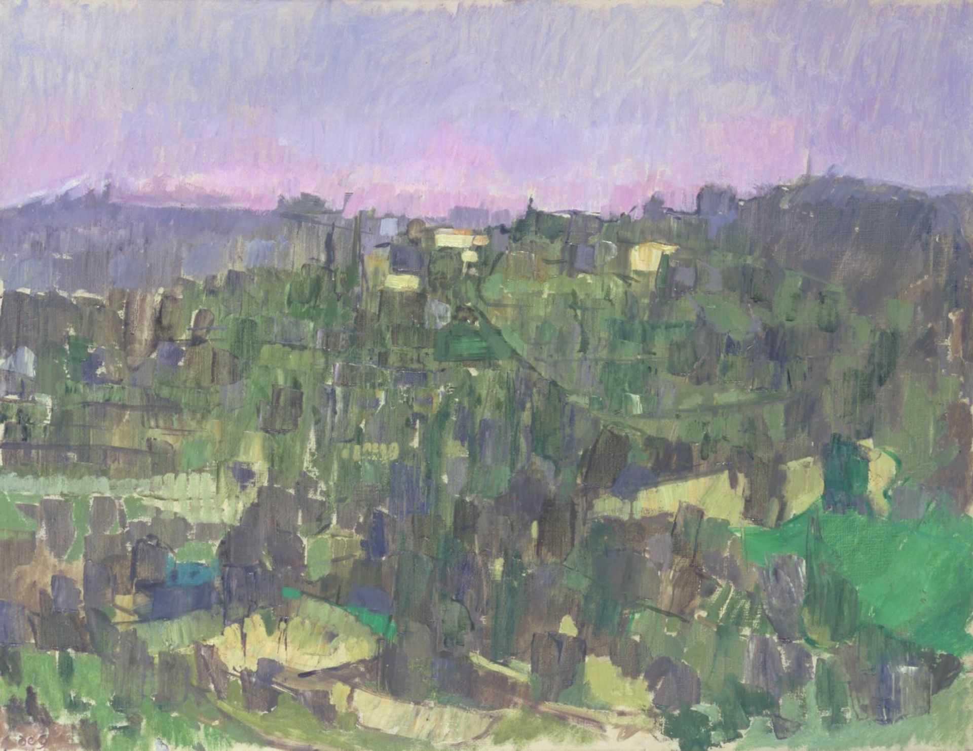 Landscape from the Balcony by  Sir Roger De Grey