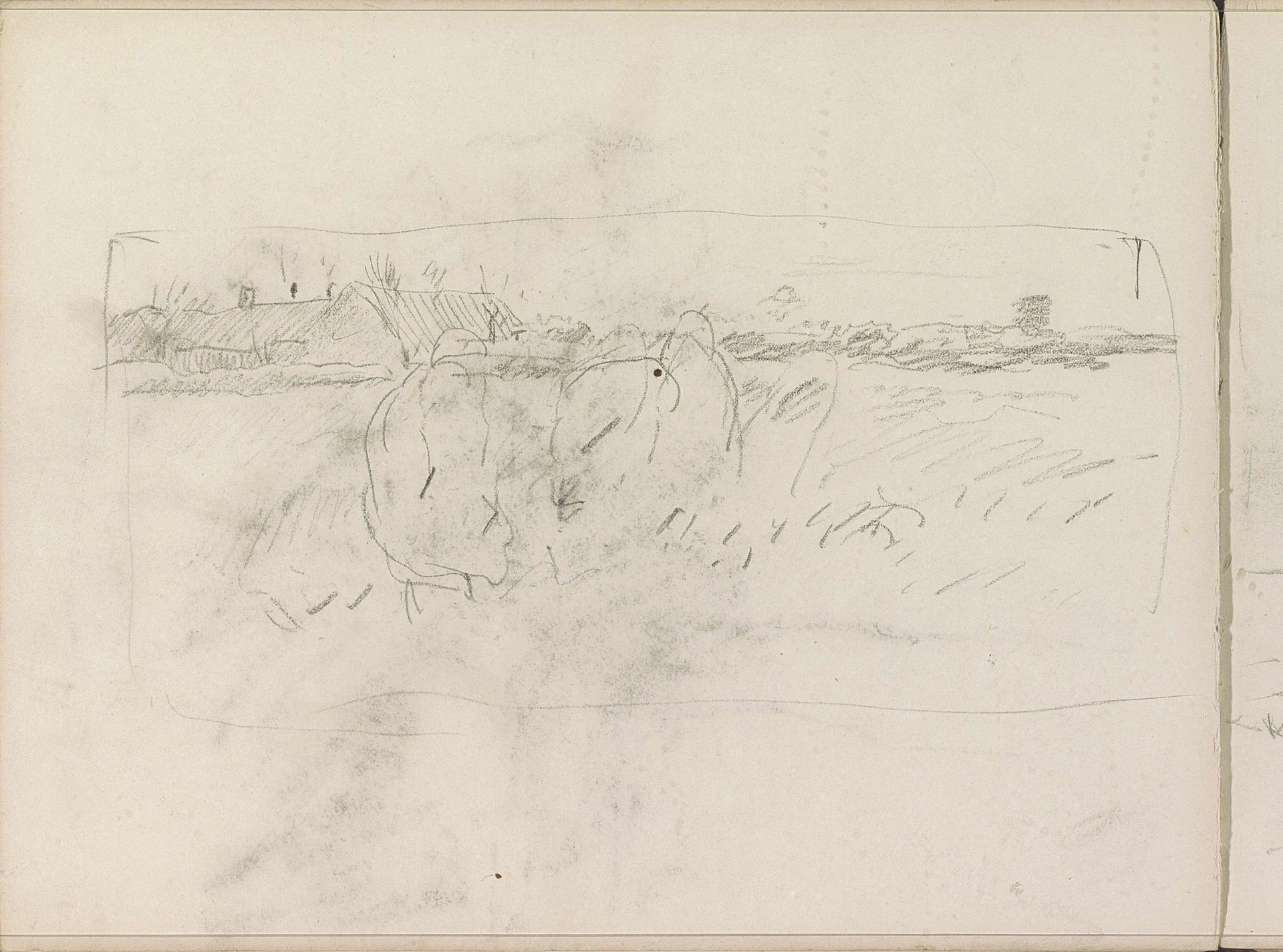Aardappelrooiers op een veld by Anton Mauve