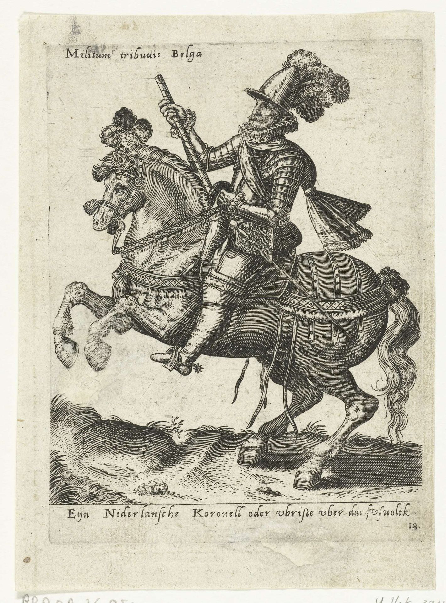 Nederlandse ruiter-commandant by Abraham de Bruyn