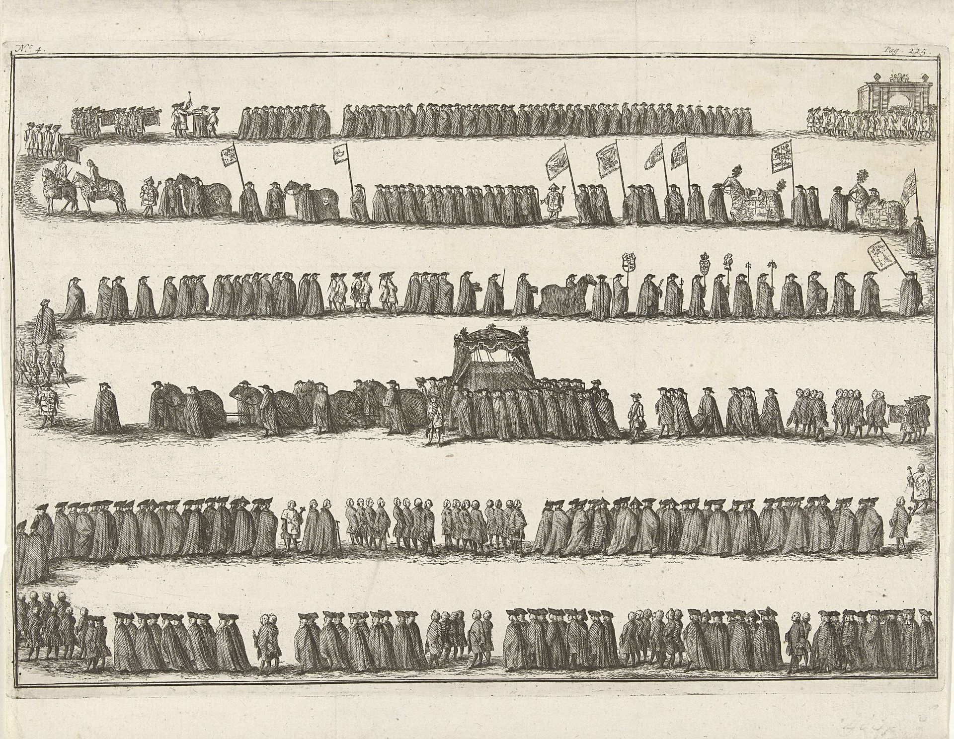 Begrafenisstoet van Willem IV te Delft, 1752 by Anonymous