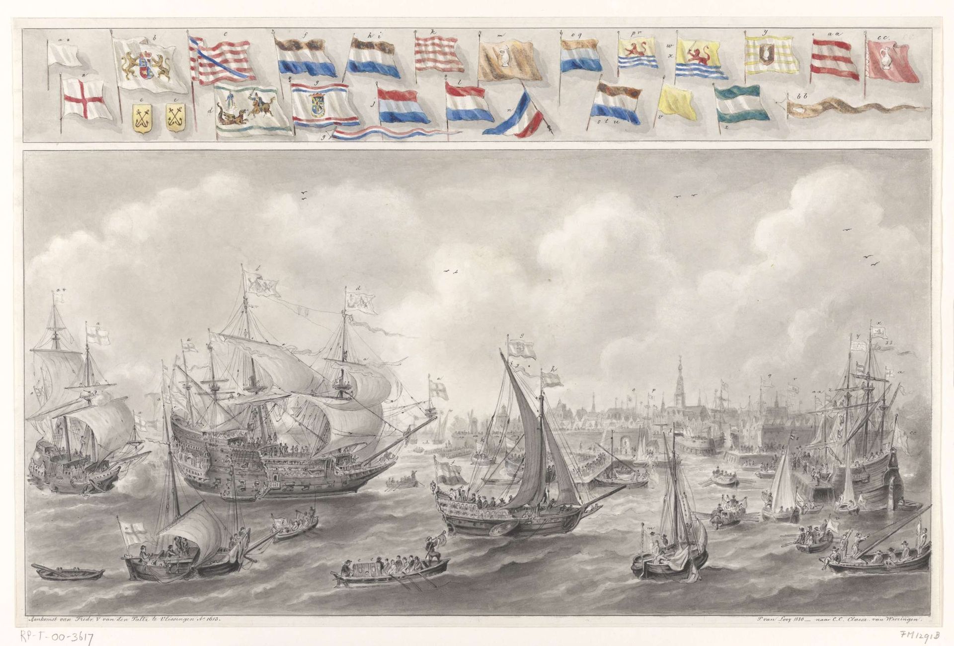Aankomst van Frederik V en Elisabeth Stuart te Vlissingen, 1613 by Pieter van Looy