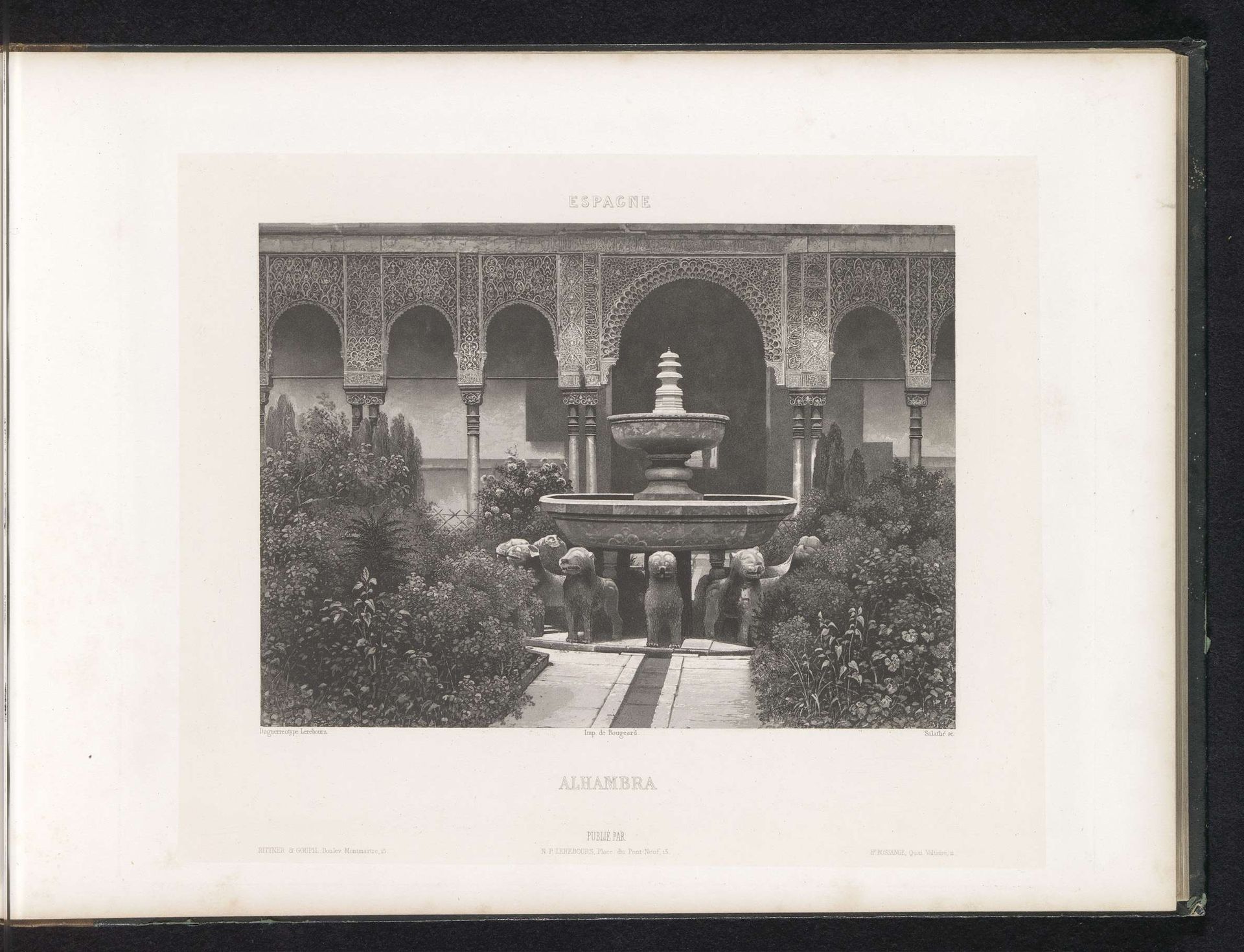 Leeuwenhof in het Alhambra te Granada by Friedrich Salathé
