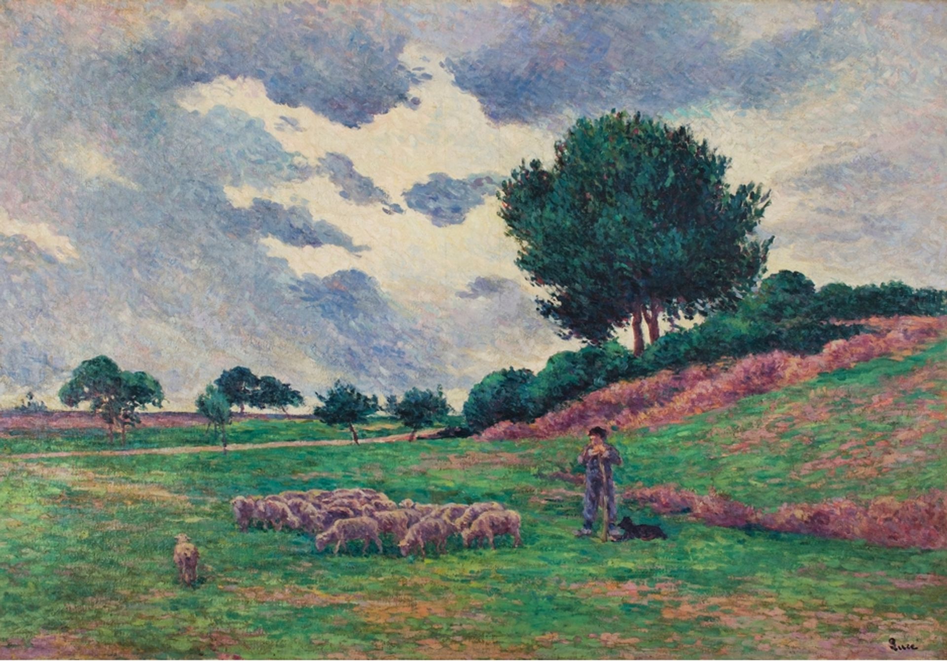 Méréville, The Flock Of Sheep by Maximilien Luce