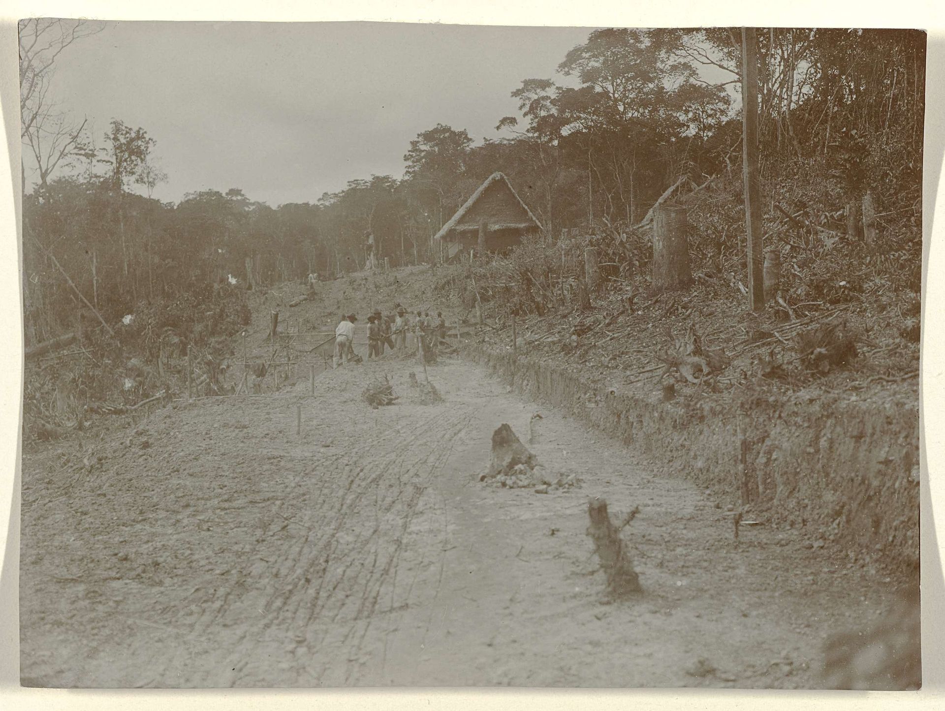 Aanleg spoorweg in Suriname by Jacob Evert Wesenhagen