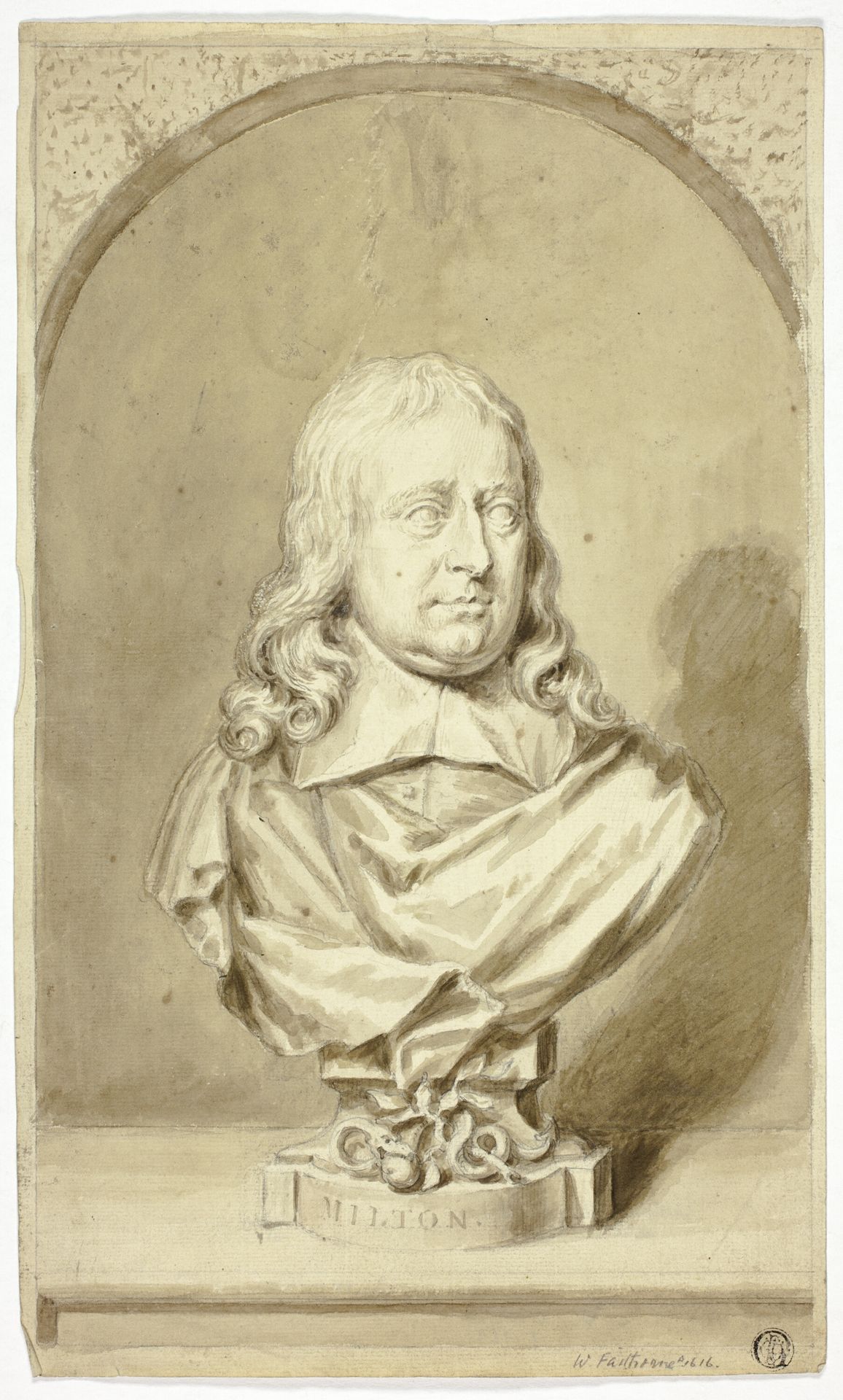 Bust of Milton by John Michael Rysbrack