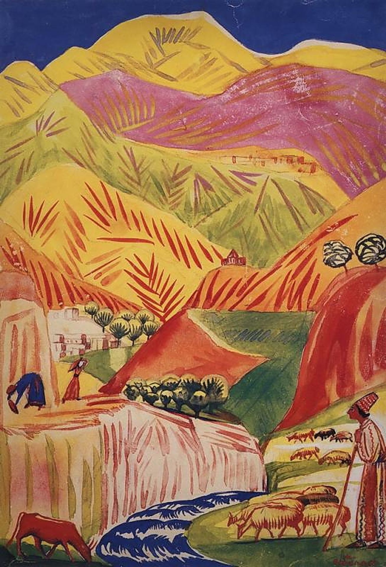 Flamboyant landscape by Martiros Sarian