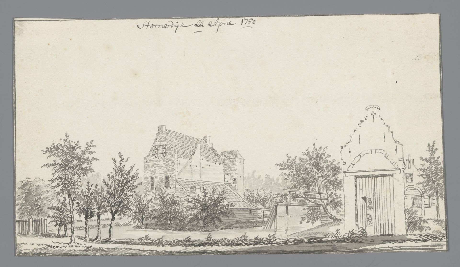 Gezicht op kasteel Stormerdijk bij Nieuwegein by Jan de Beijer