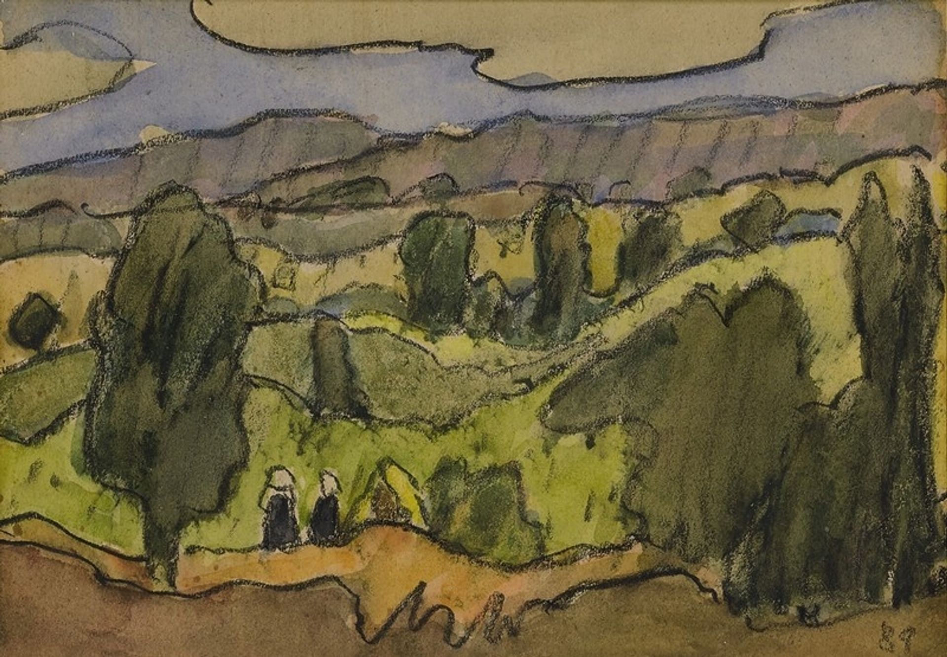 Paysage aux alentours de Pont Aven by Emile Bernard