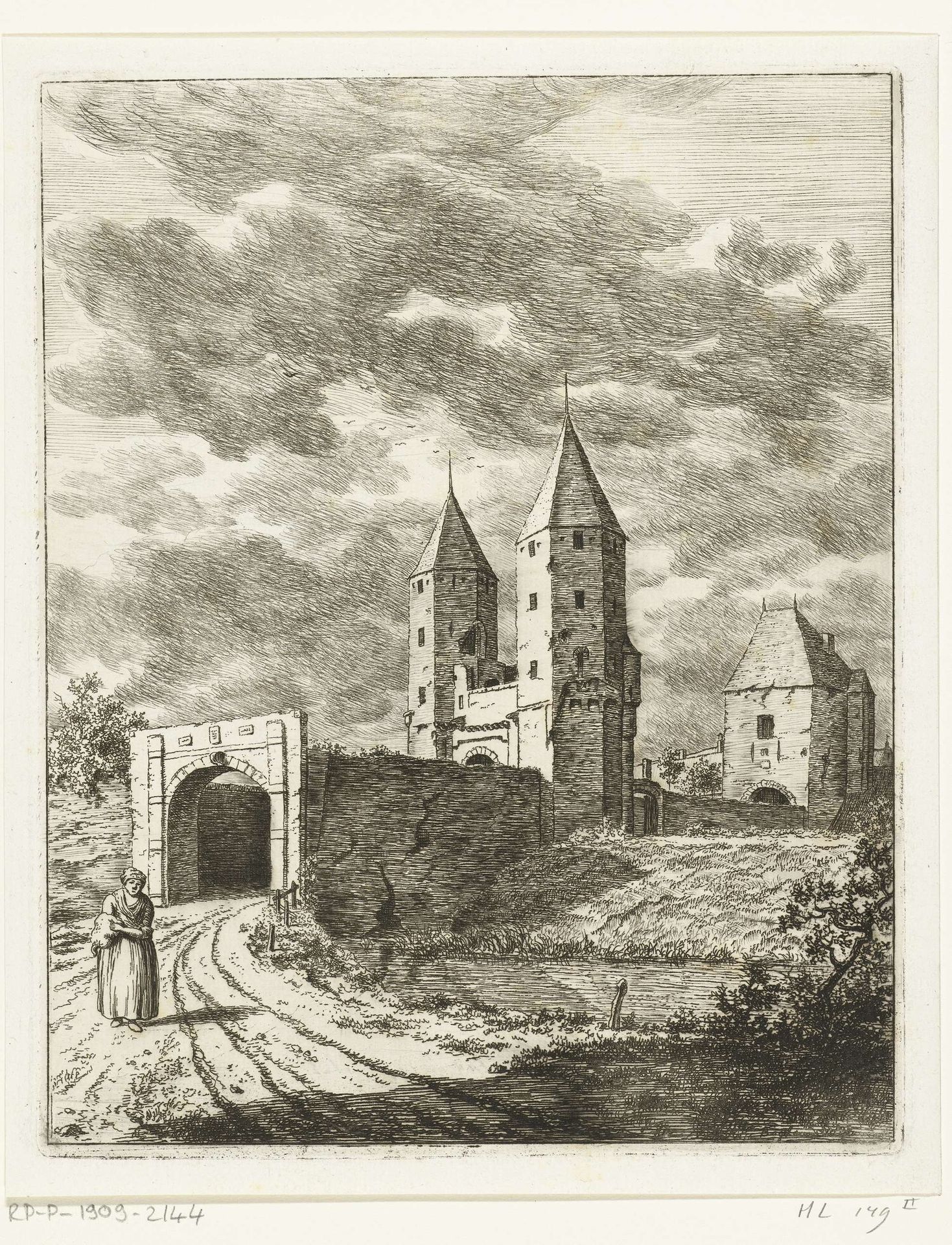 Gezicht op de Gruitpoort te Doetinchem by Ernst Willem Jan Bagelaar