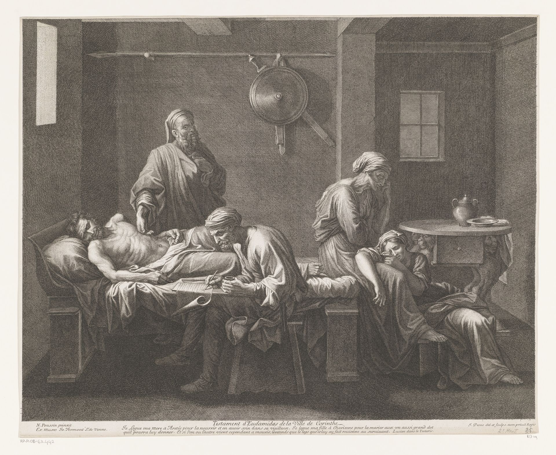 Testament van Eudamidas by Jean Pesne