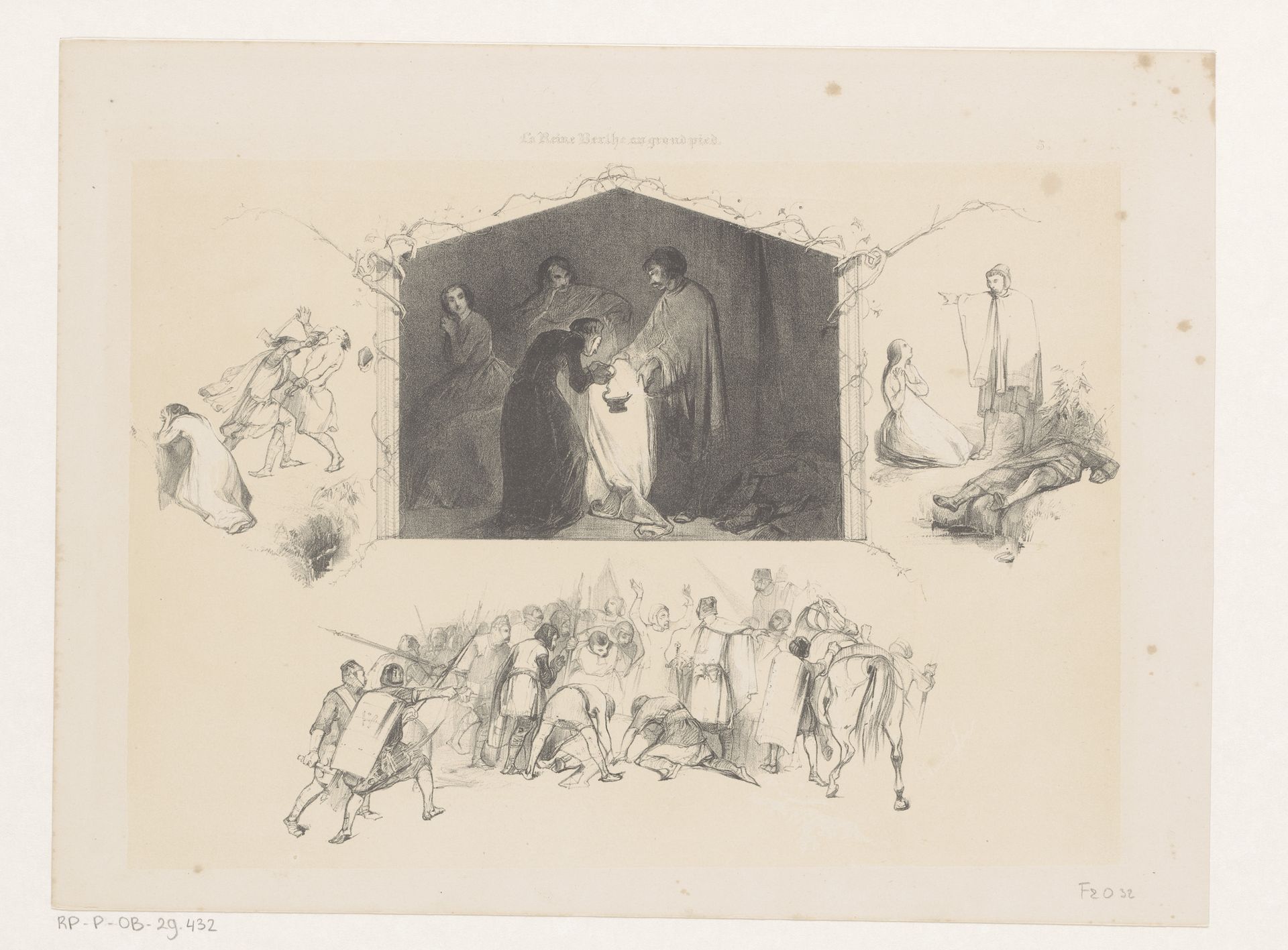 Vrouw met lantaarn kijkt in zak by Charles Rochussen