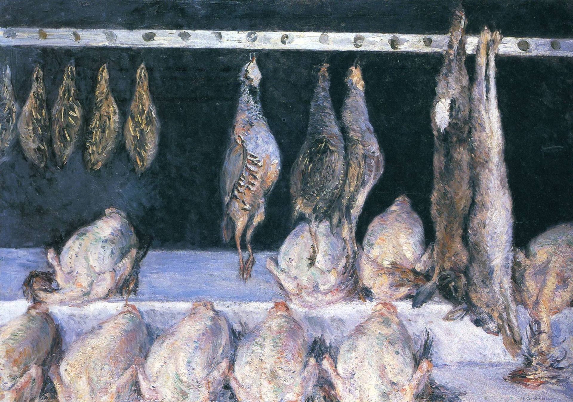 Display of Chickens and Game Birds by Gustave Caillebotte