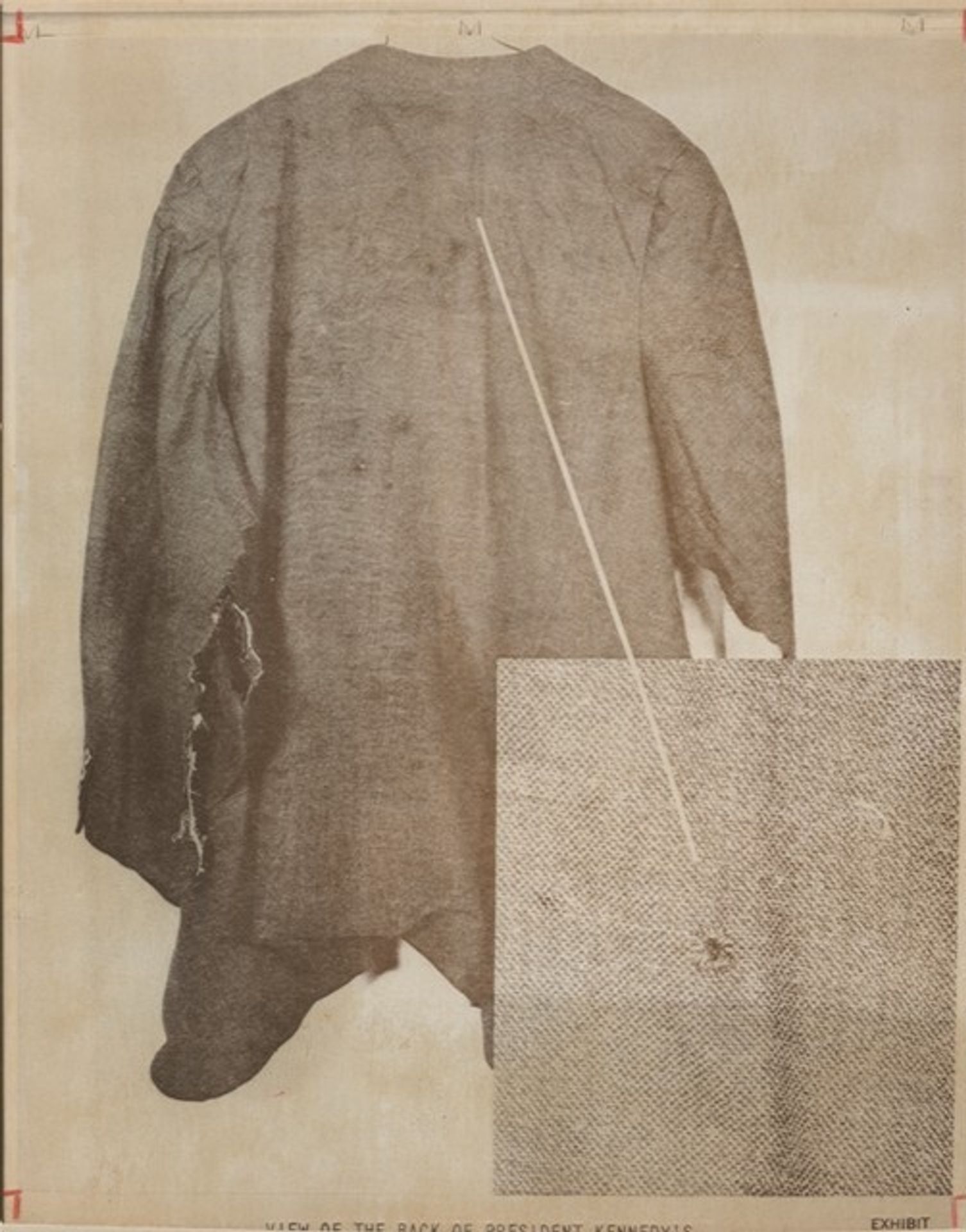 Kennedy's Jacket with Bullet Hole by Anonymous