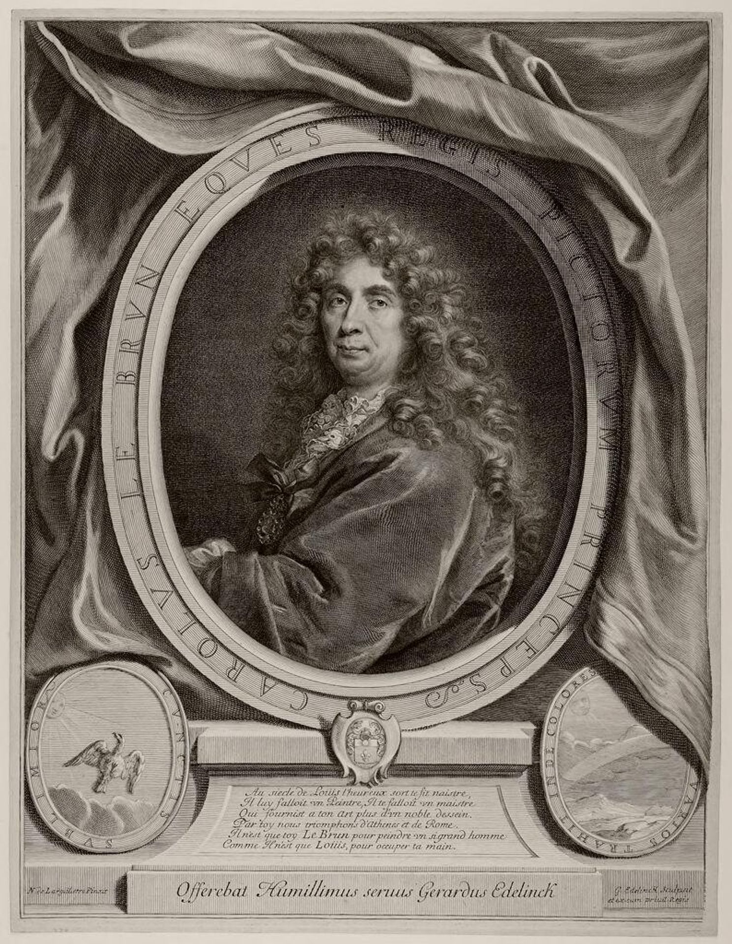 Charles Le Brun (the Brown) by Gérard Edelinck