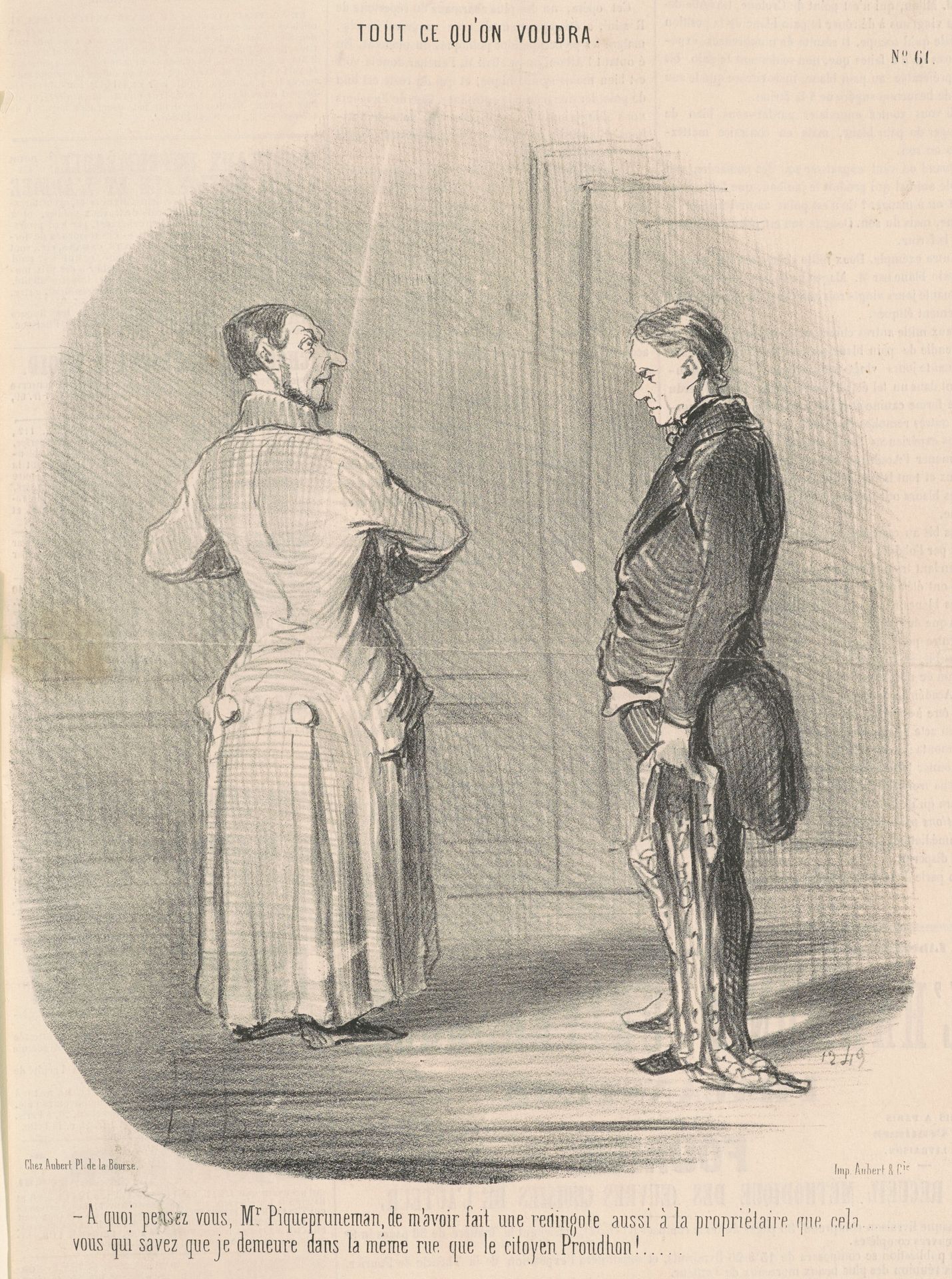 A quoi pensez-vous, M. Piquepruneman, de m'avoir ... by Honoré Daumier