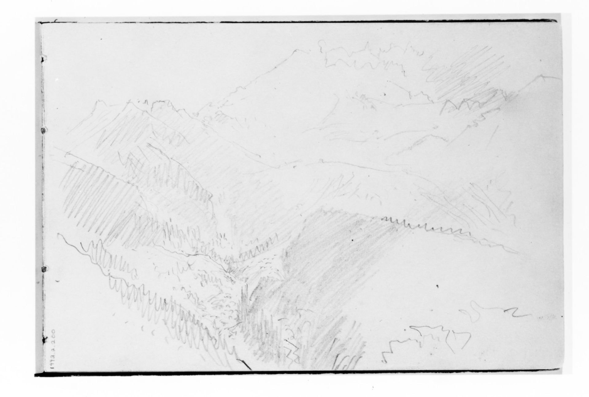 In the Mountains (from Sketchbook X) by William Trost Richards
