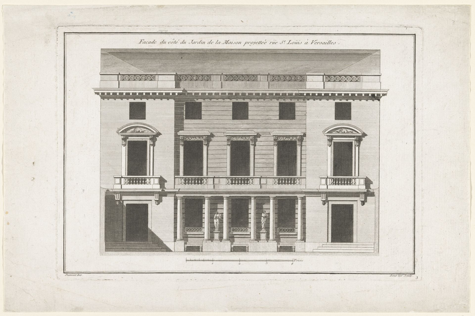 Façade van een huis by Charles Beurlier