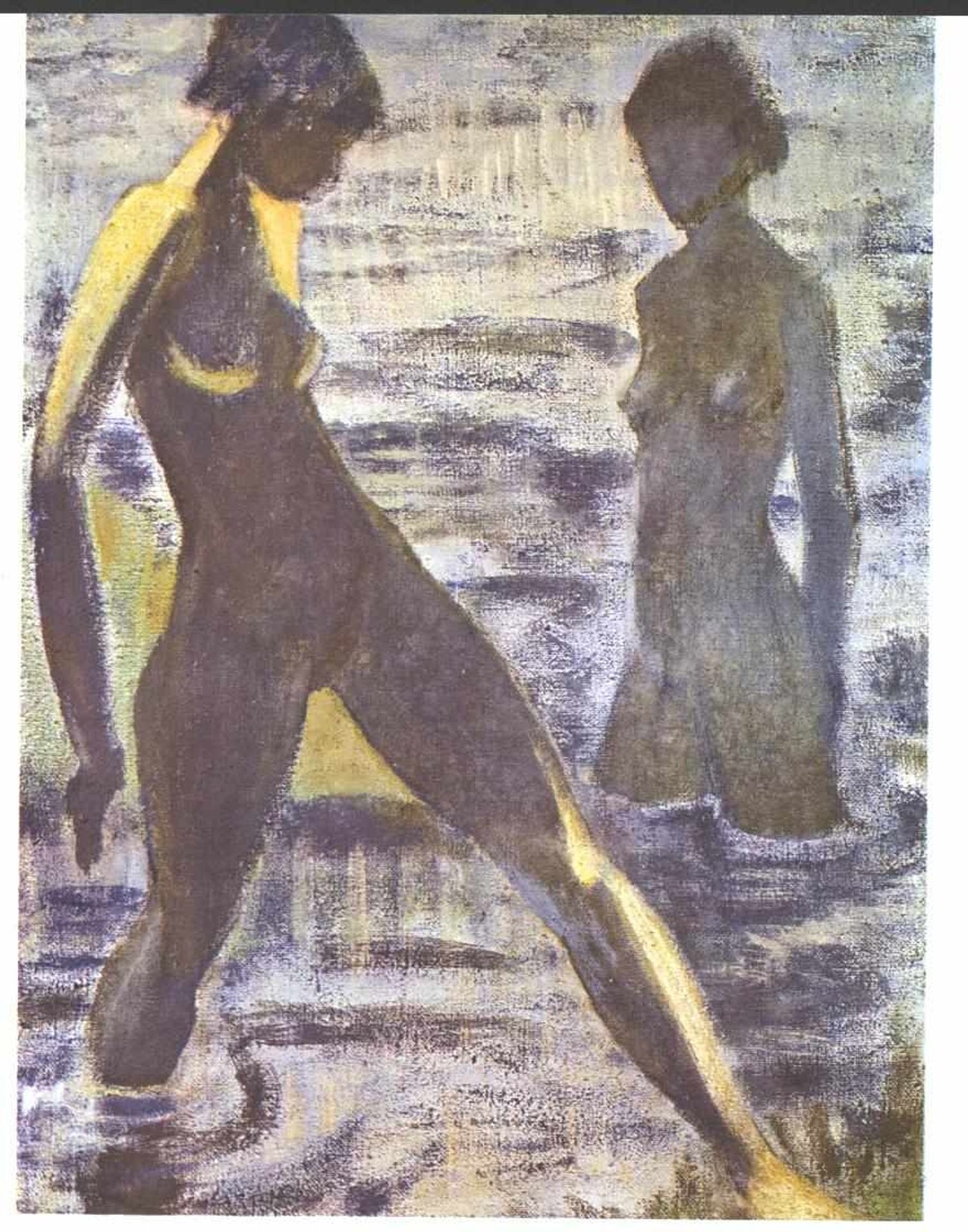 Two Great Bathing Nudes by Otto Mueller