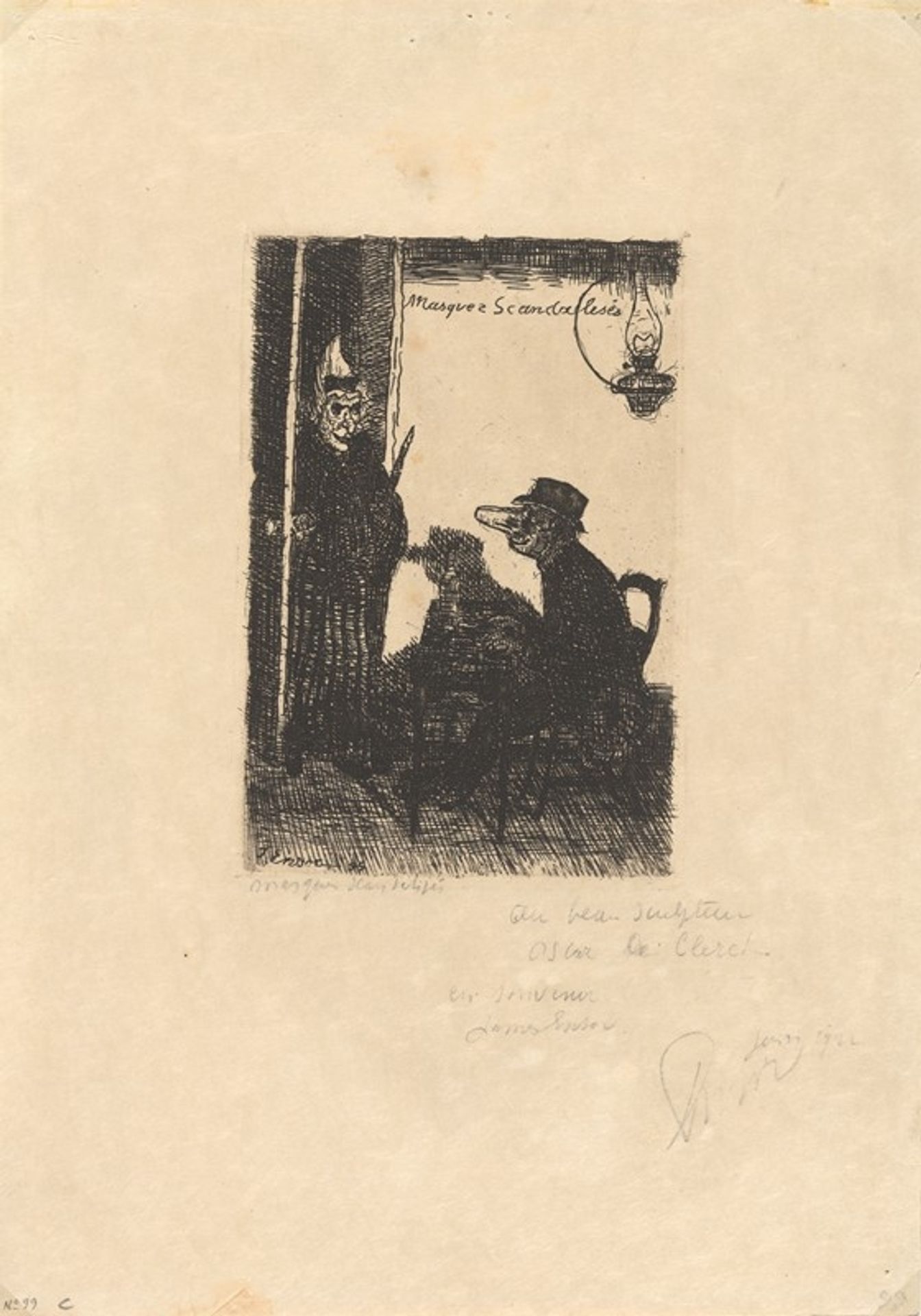 Masques scandalisés by James Ensor