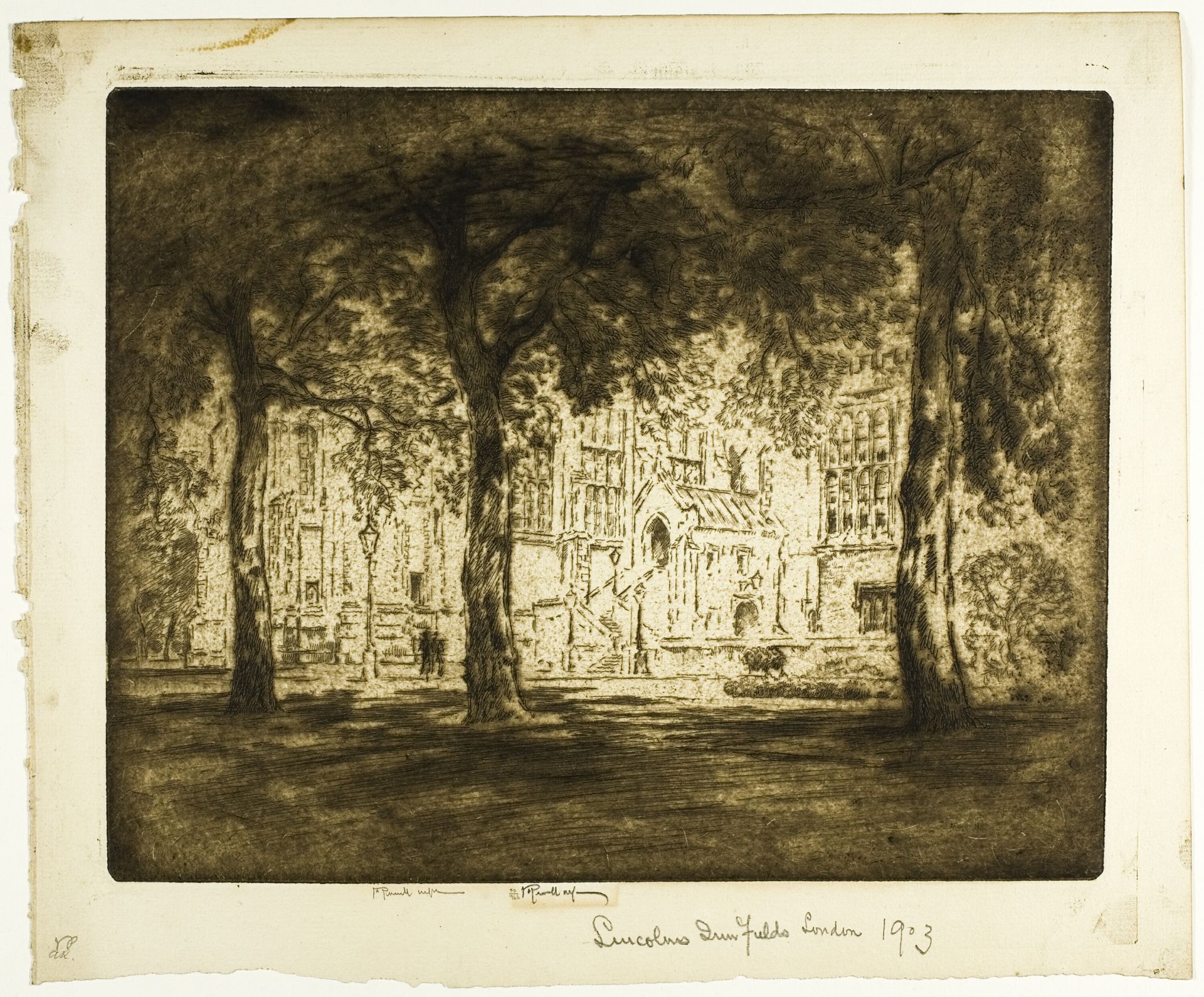 Lincoln's Inn Fields by Joseph Pennell